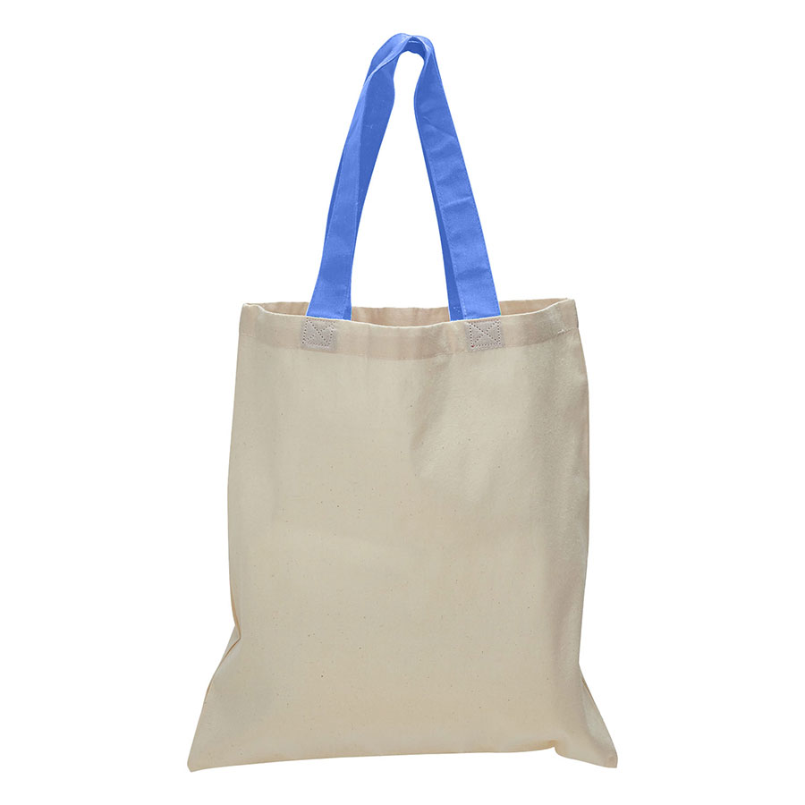 Value 6 oz Cotton Canvas Tote Bag - Contrasting Handle - 12