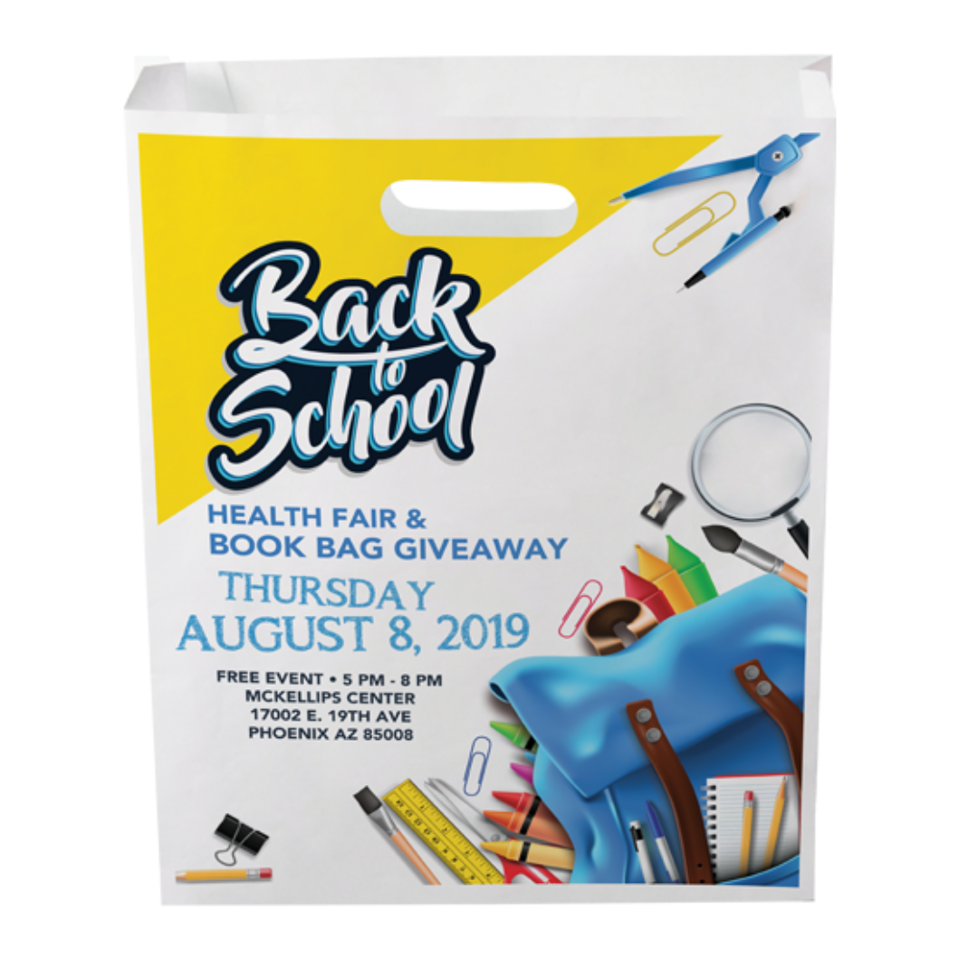 Digital Full Color 2-Sided Merchant Paper Bag (12" x 15" x 2.5")