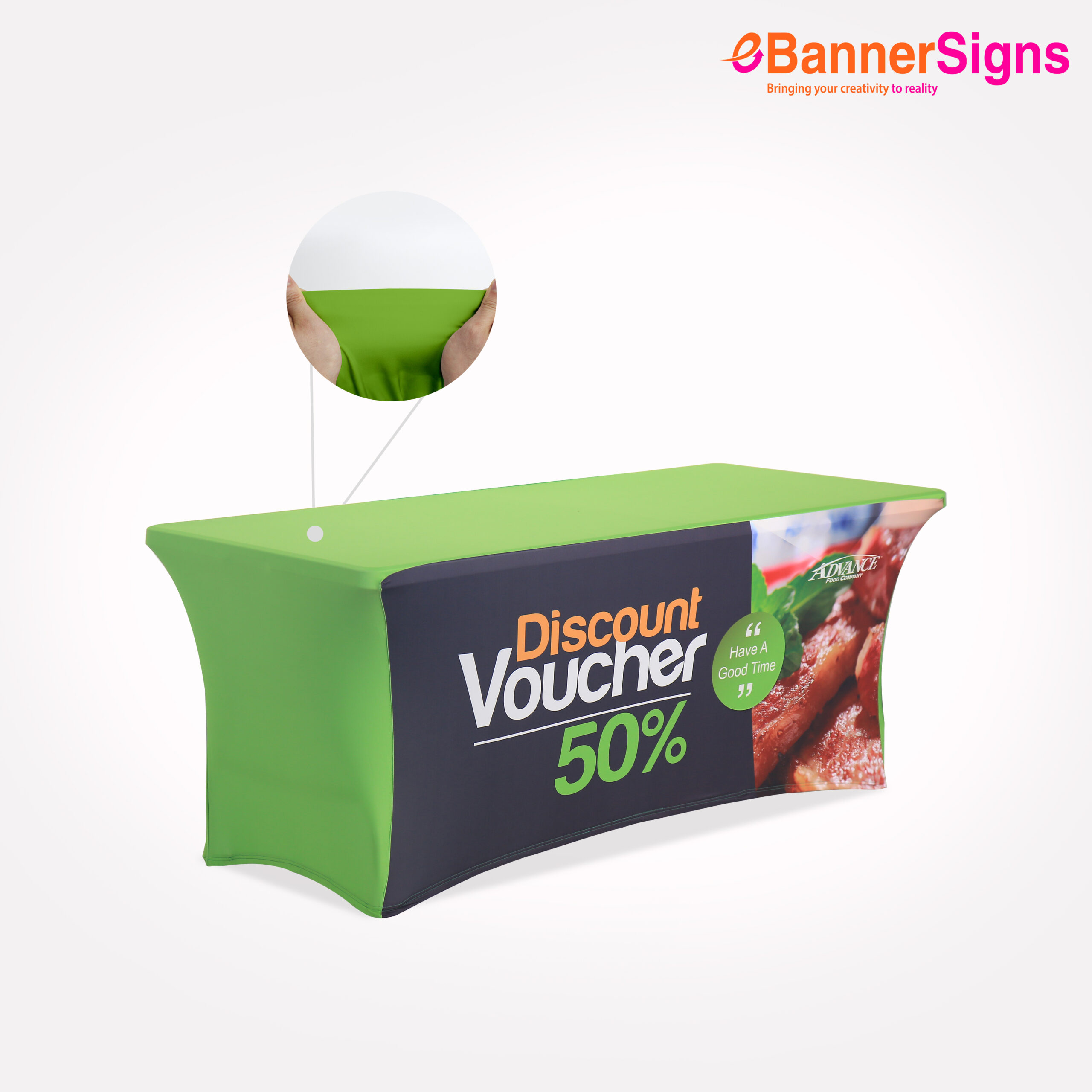 Stretch Table Cover (3-Sided Open Back) 5