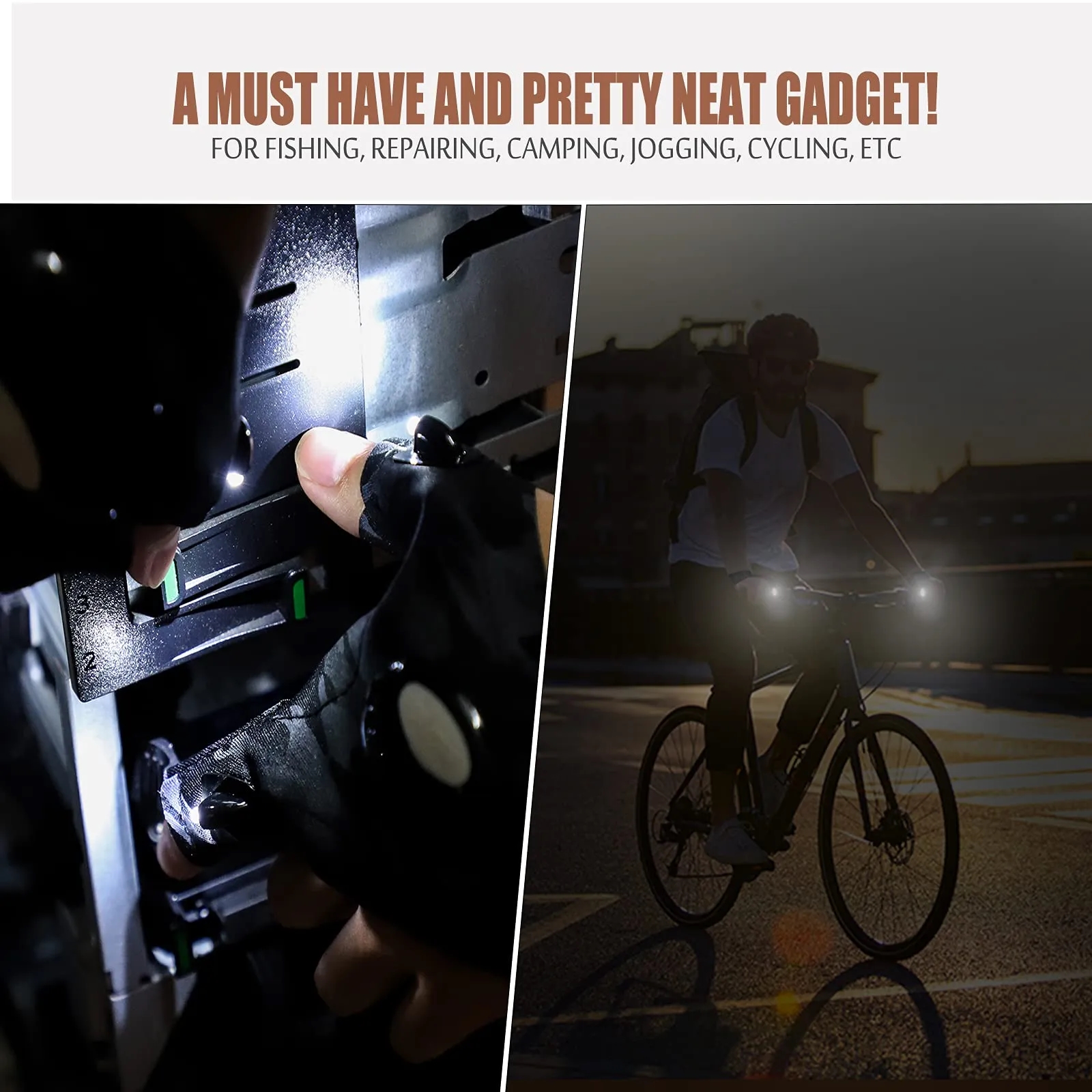 LED Practical Finger Flashlights Work Glove 3