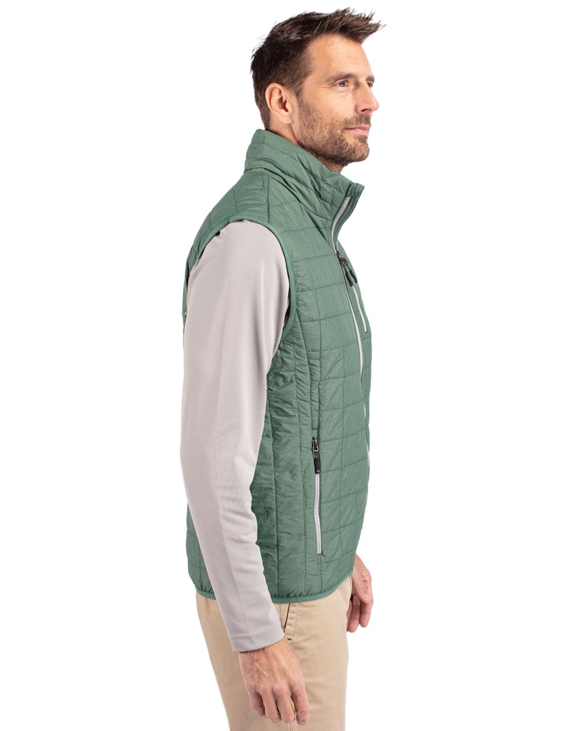 Cutter & Buck Rainier Recycled Insulated Puffer Mens Full Zip Vest 94