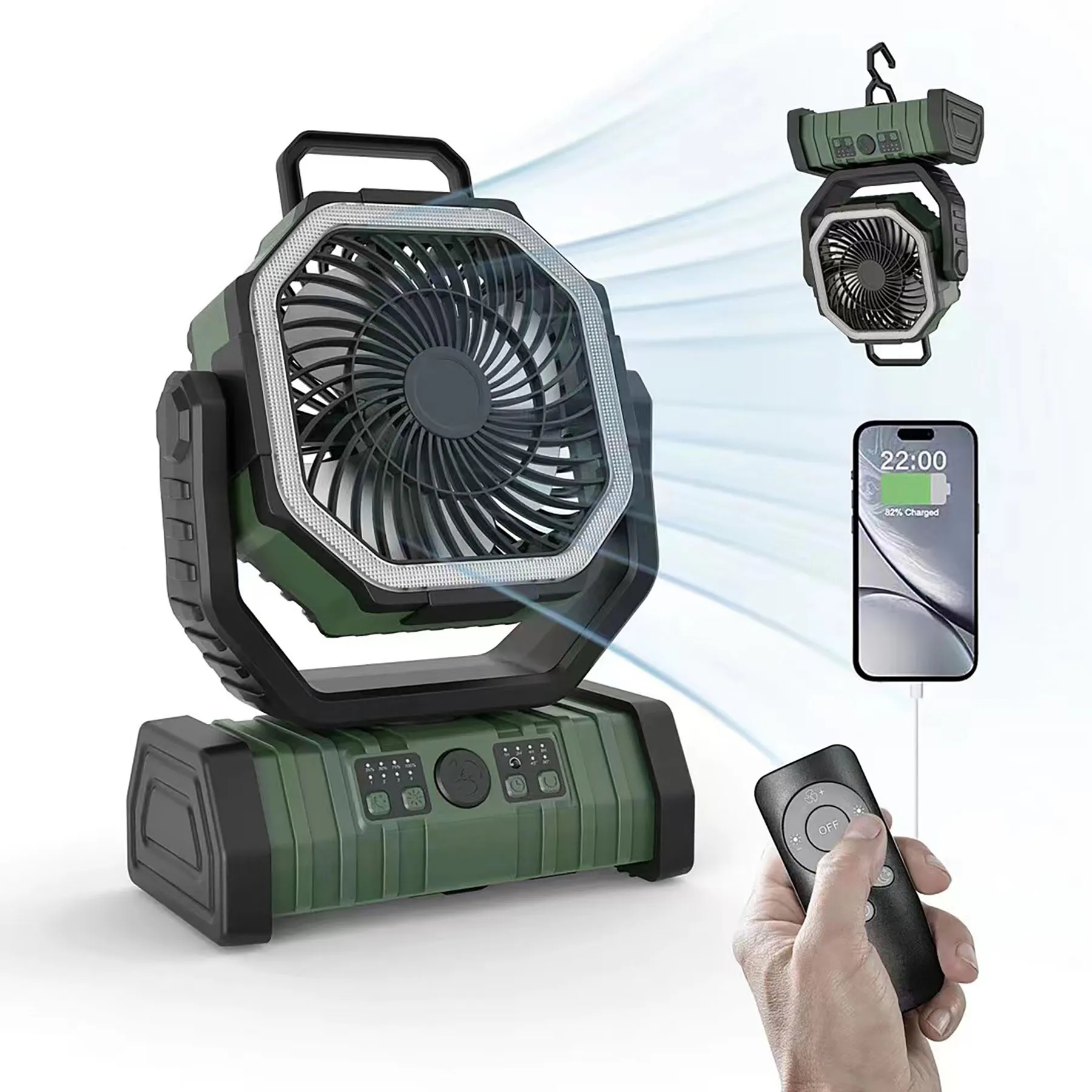 Rechargeable Led Camping Fan 6