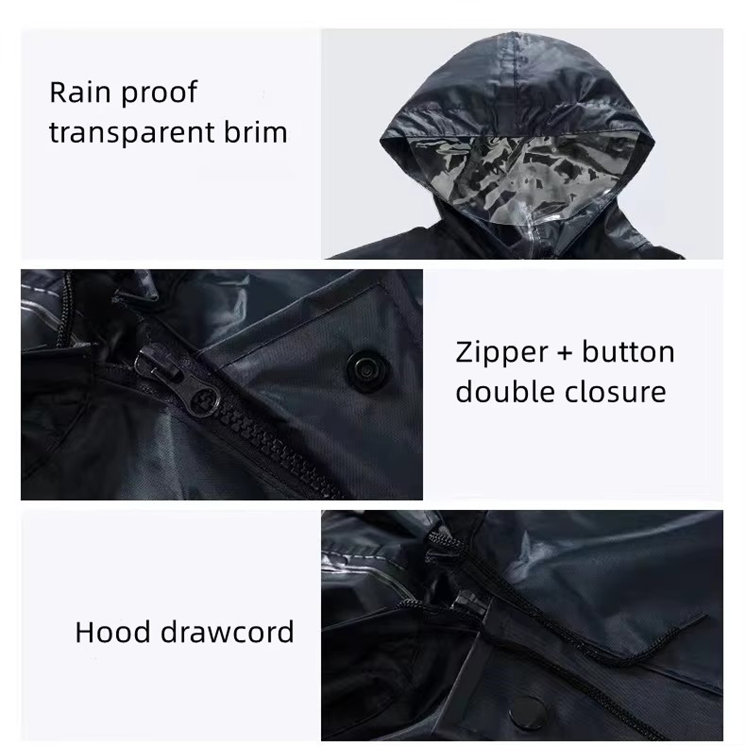 Durable Waterpoof Reflective Rain Coat Suit 4