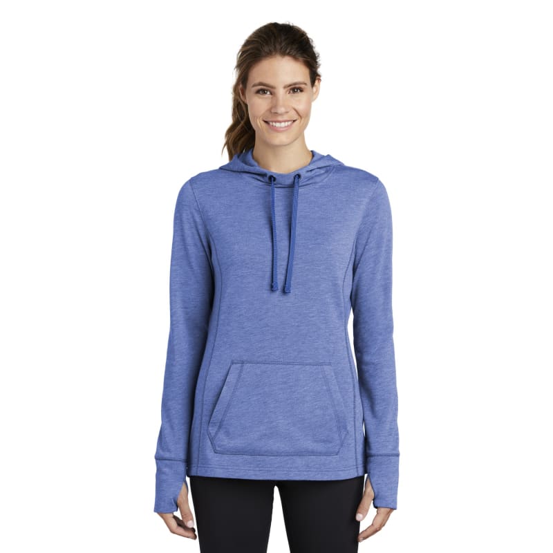 Sport-Tek Women's PosiCharge Tri-Blend Wicking Fleece Hooded Pullover. 18