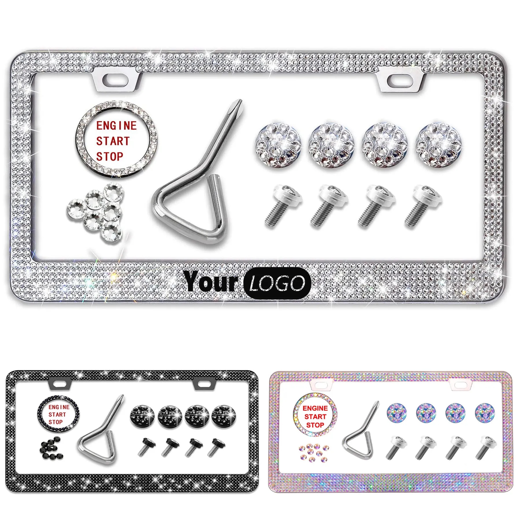 Crystal Diamond License Plate Frame 7