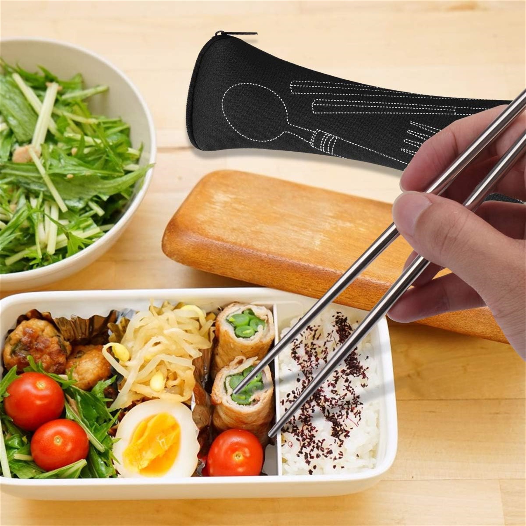 Reusable Flatware Set With Carrying Case 5