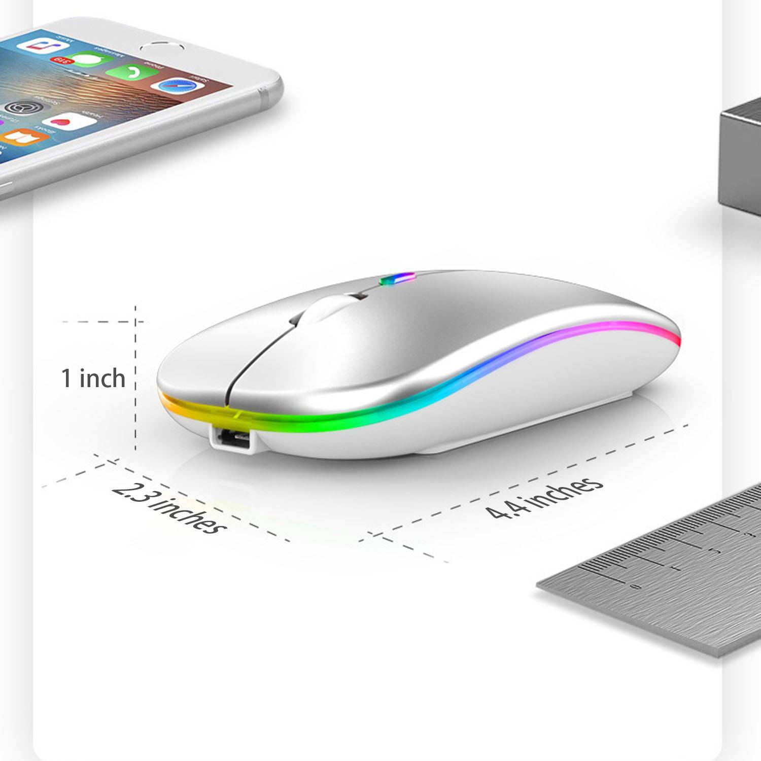 Rechargeable Slim Silent Mobile Optical Office LED Mouse 1