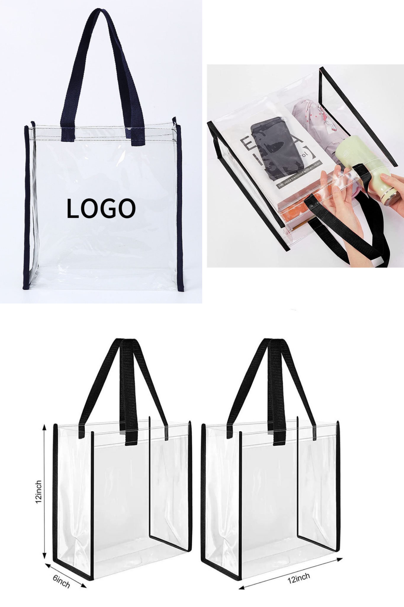 Clear Stadium Tote Bag 1