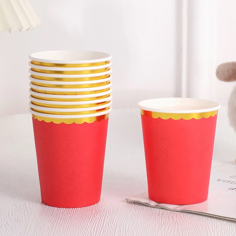 9 oz Disposable Party Picnic Beverage Ice Cream Paper Cup 4