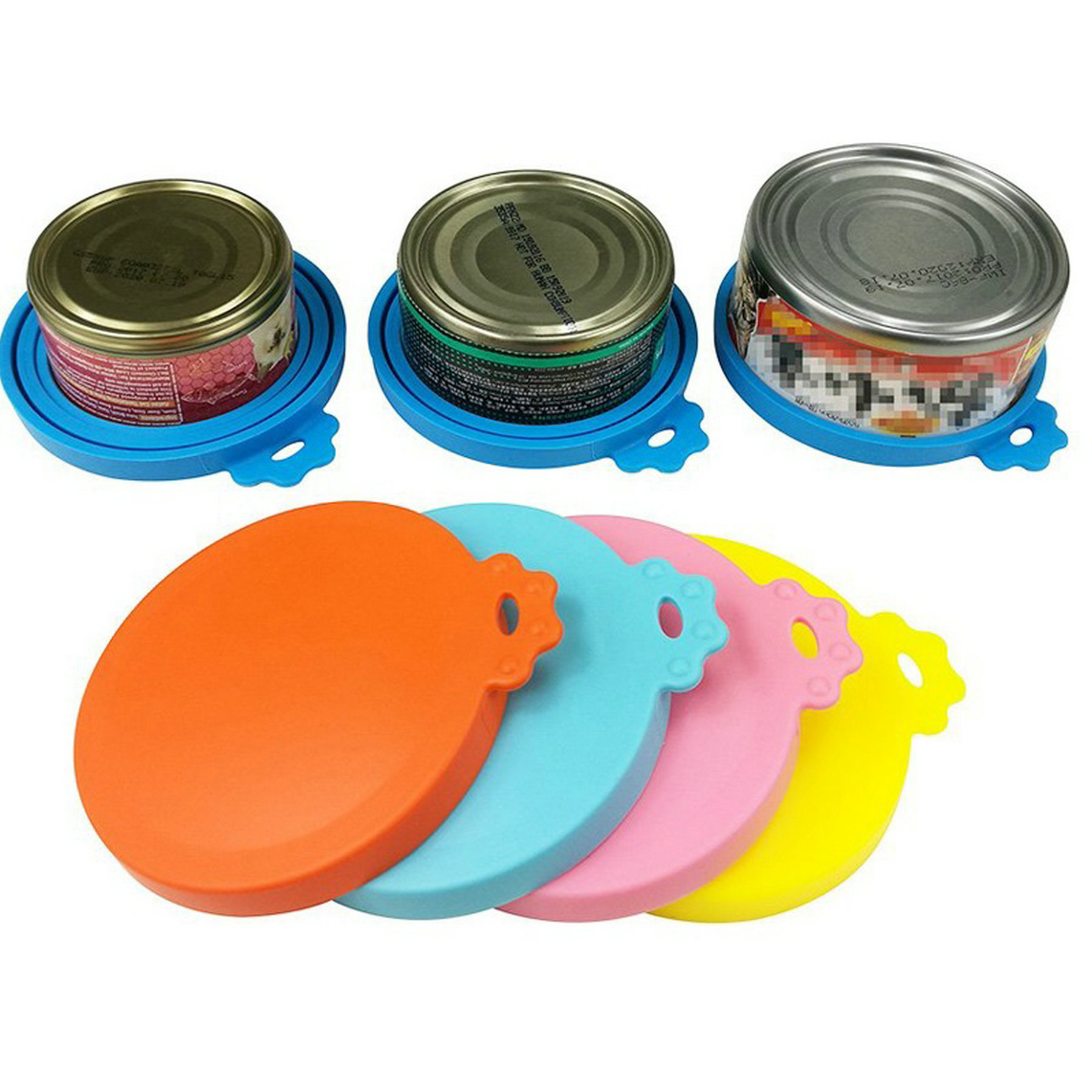 Universal Silicone Can Lids for Pet Food Cans 2