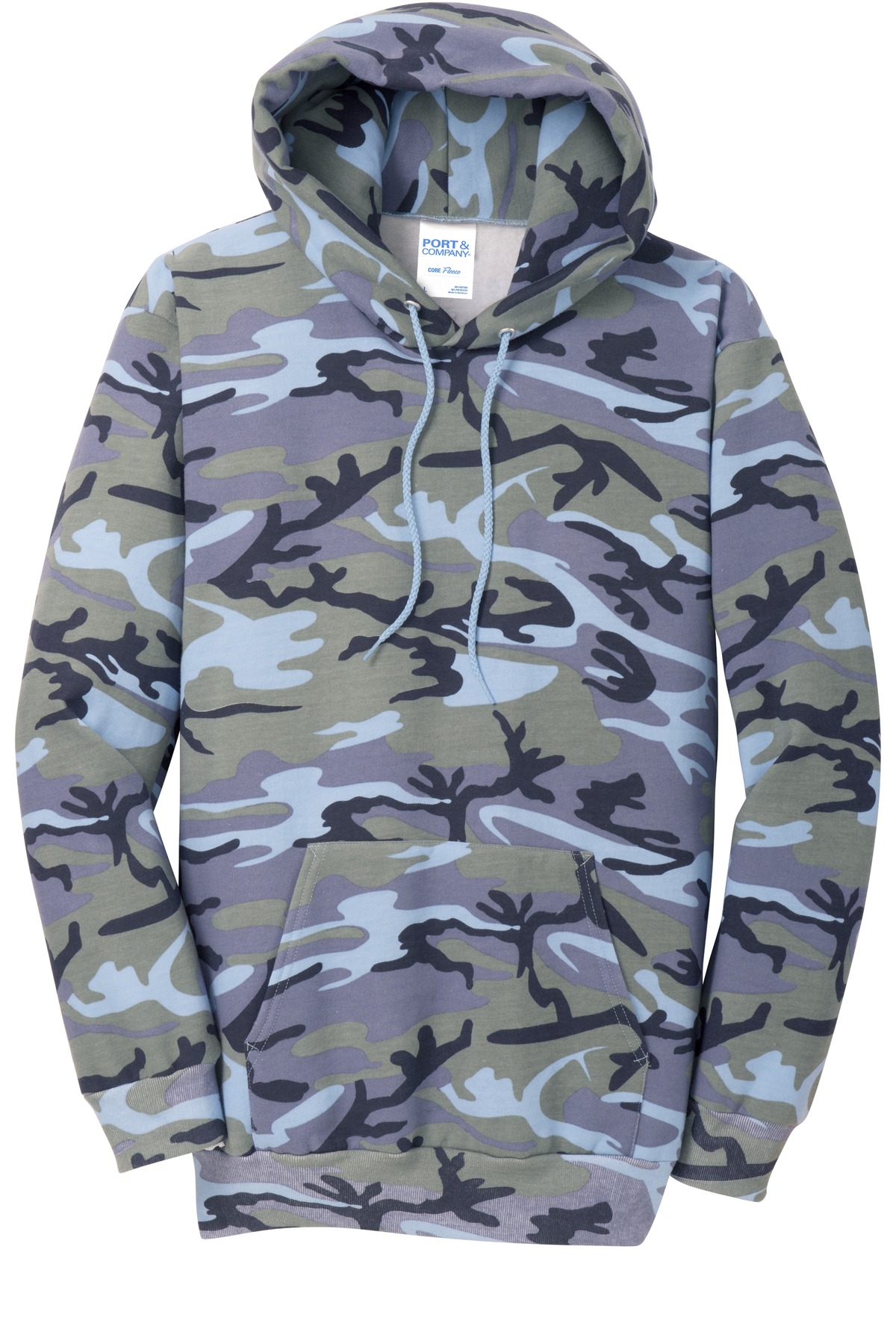 Port & Co Core Fleece Camo Pullover Hooded Sweatshirt. PC78HC 11
