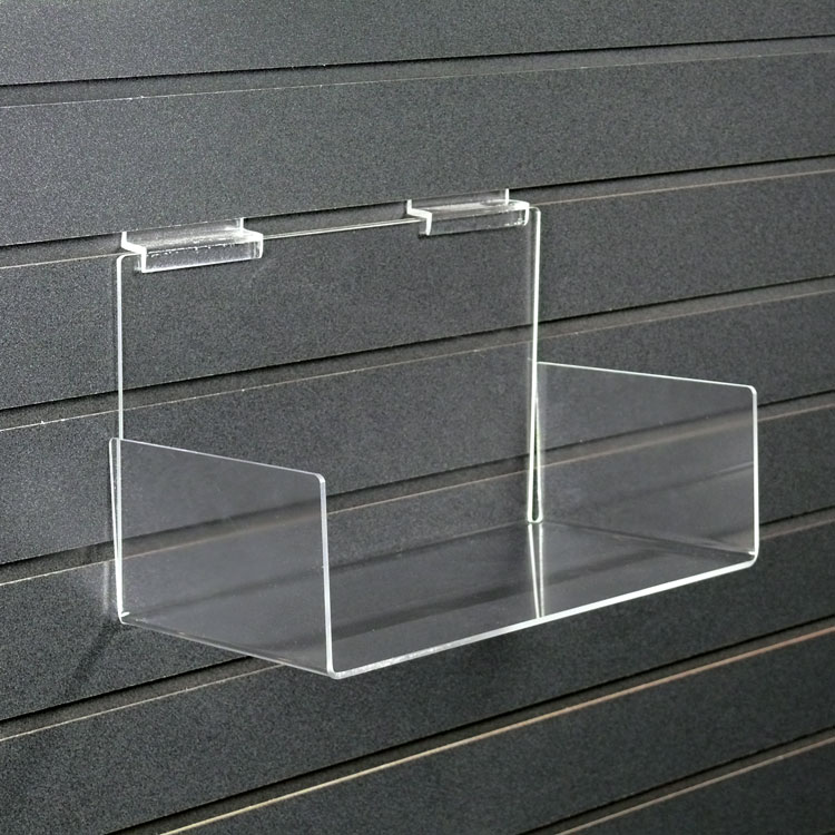Clear Acrylic Shelf with Sides 10w x 4h x 6d