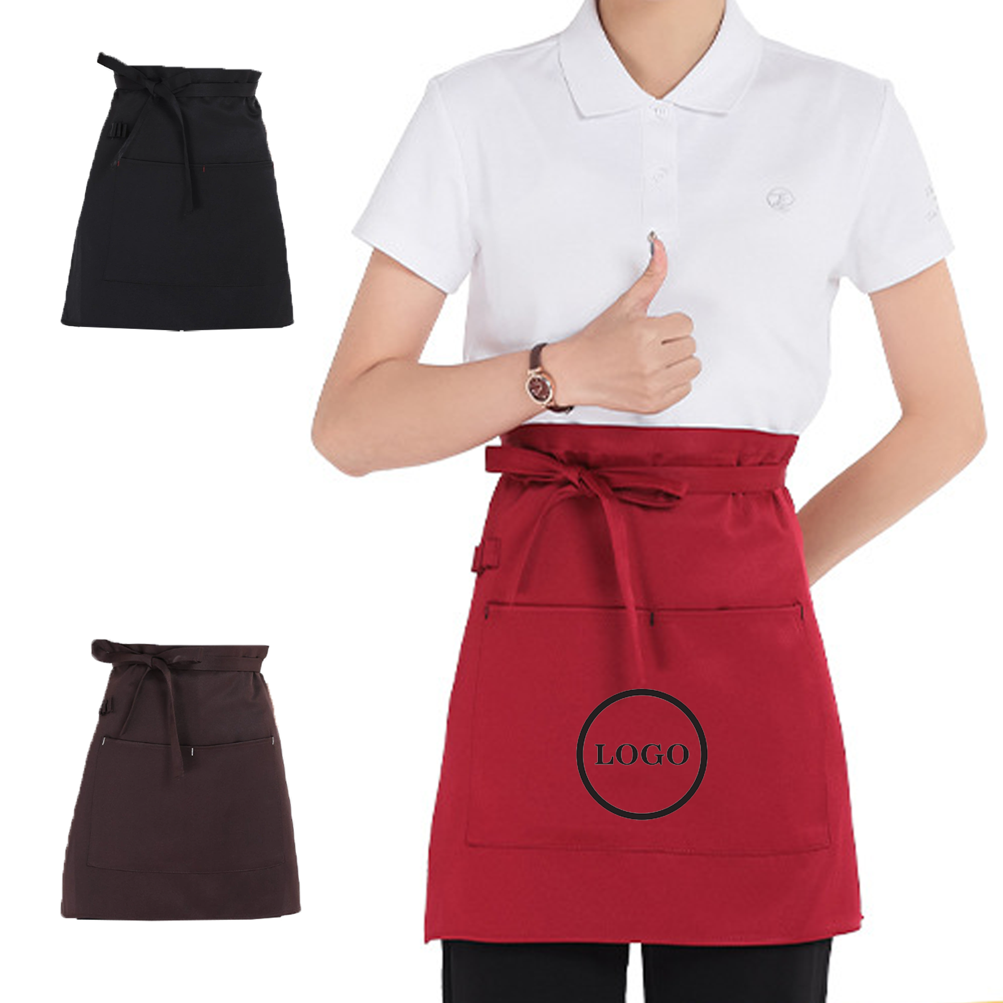 Handy Service Half Waist Apron&Pocket 2