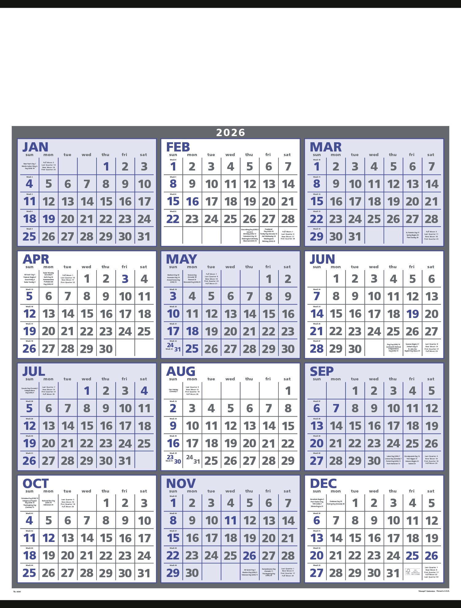 Triumph® Calendars Span-A-Year Calendar
