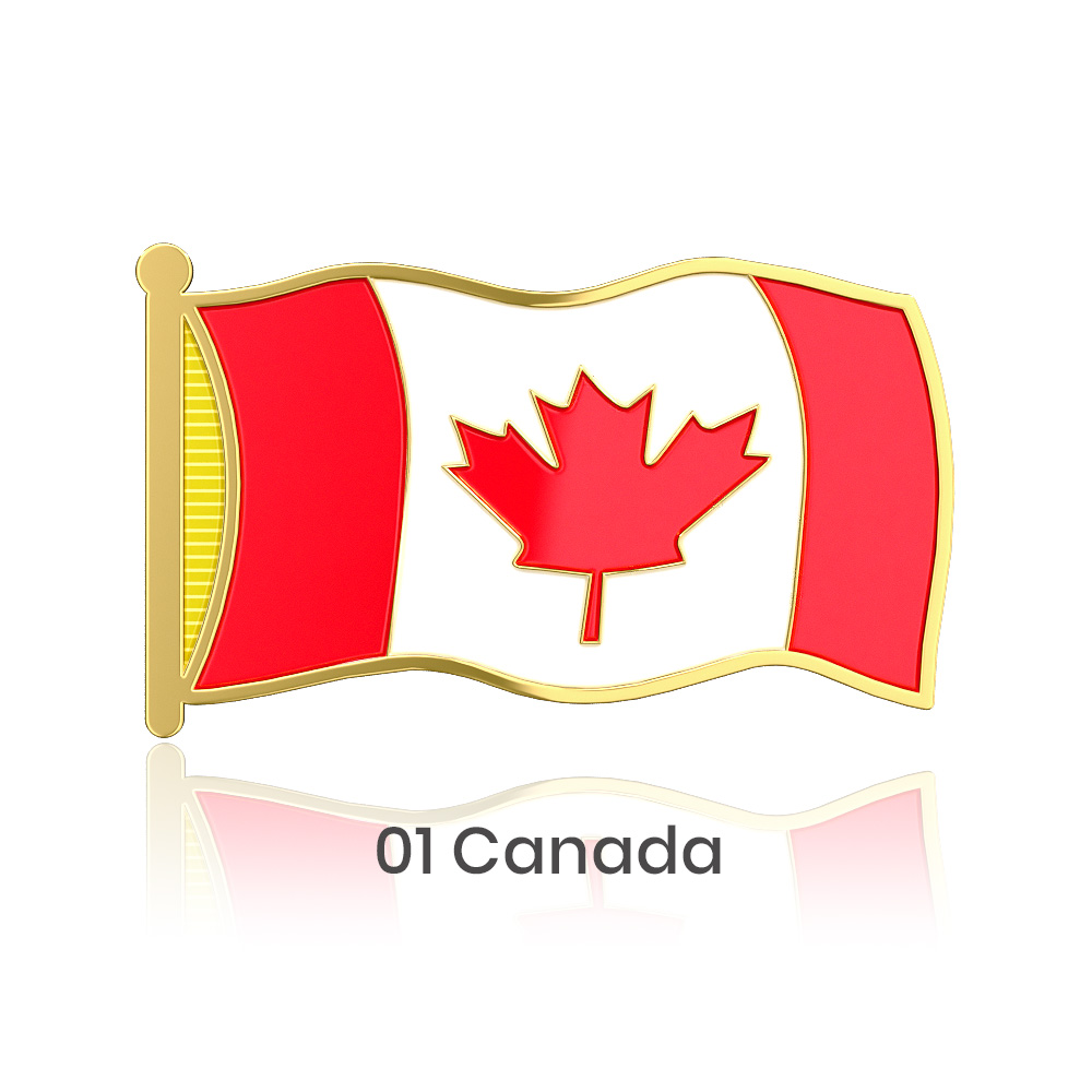 1" Stock Flag Pins 48