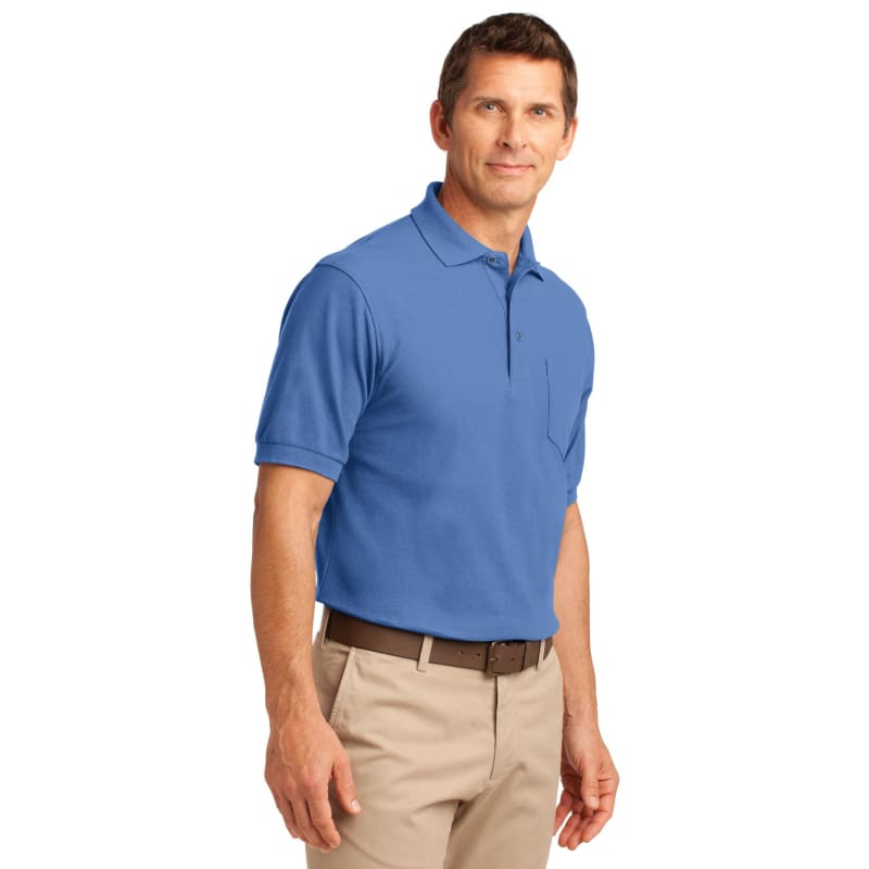 Port Authority Silk Touch Polo With Pocket. 44
