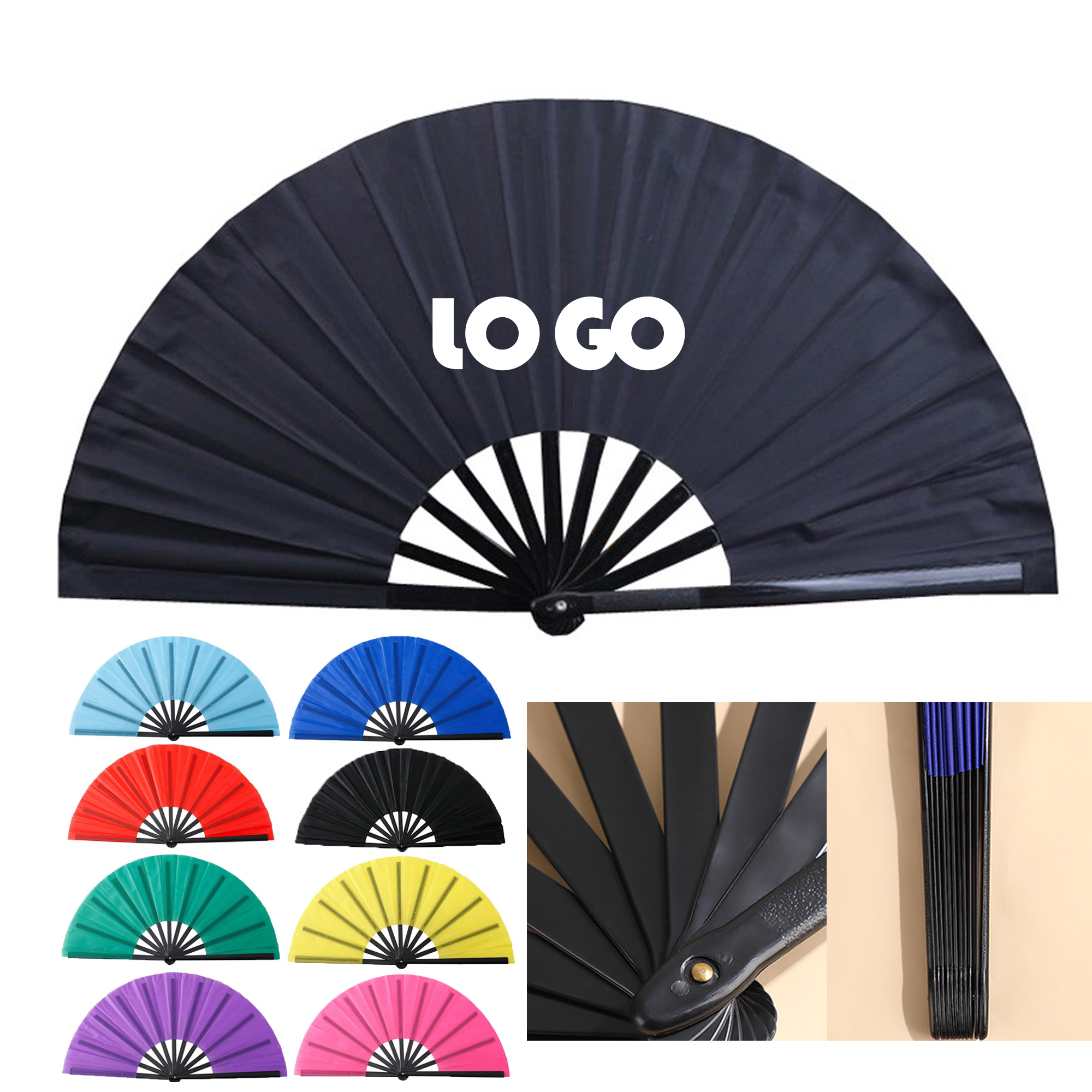 Branded Foldable Nylon Hand Fan 1