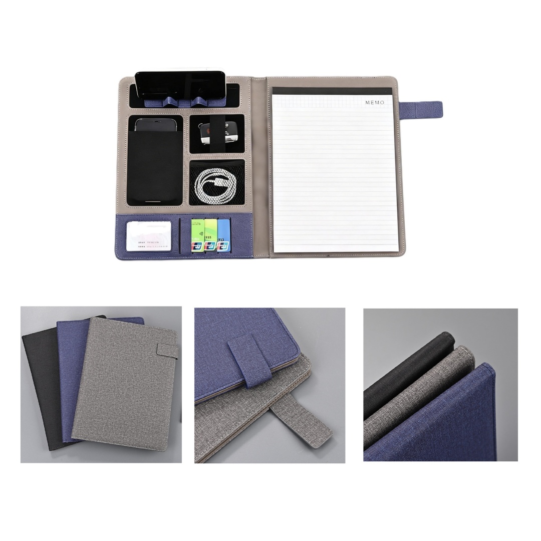 A4 Leather Padfolio W/ Magnetic Closure 5