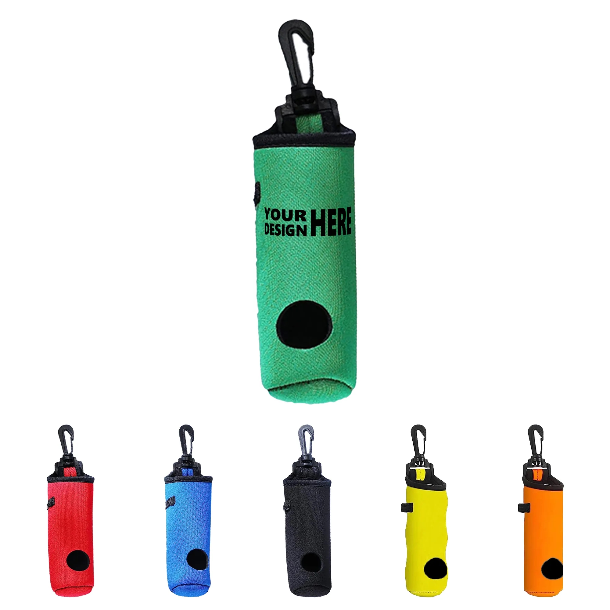 Solid Color Neoprene Golf Ball Bag with Hook 1