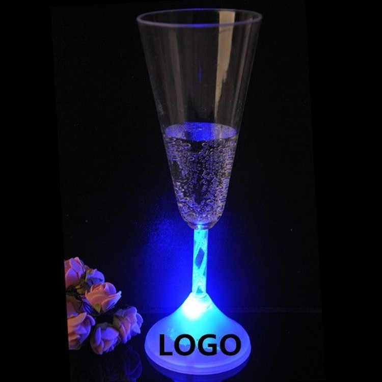 LED Light Up Flashing Champagne Glass/ Color Changing 2
