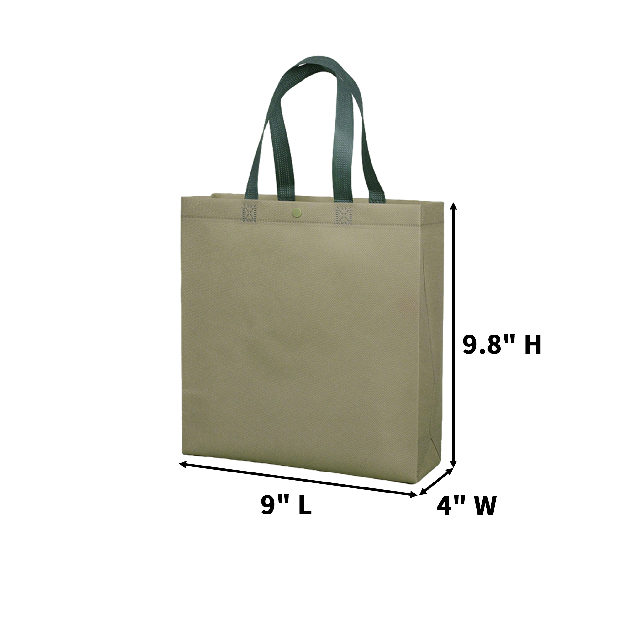 Nonwoven Fabric Tote With Concealed Closure 9 x 4 x 9.8" 15