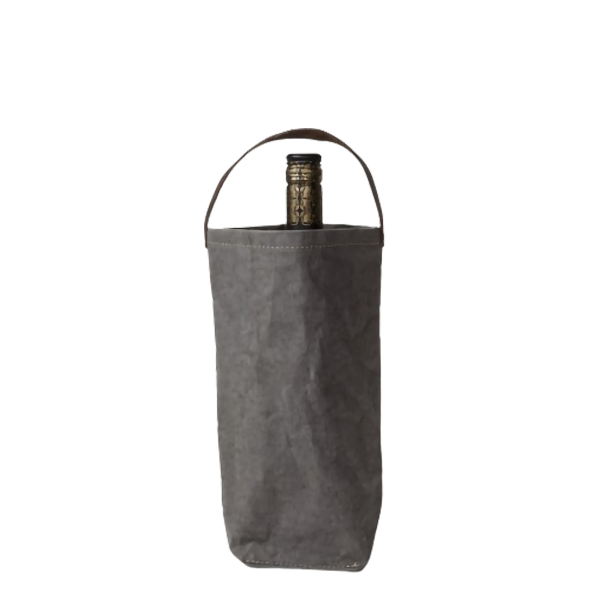 Washed Paper Connoisseur Single Bottle Wine Tote Bag 9