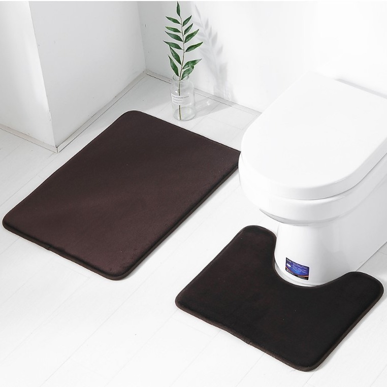 2 Pieces Soft Bathroom Rugs 6