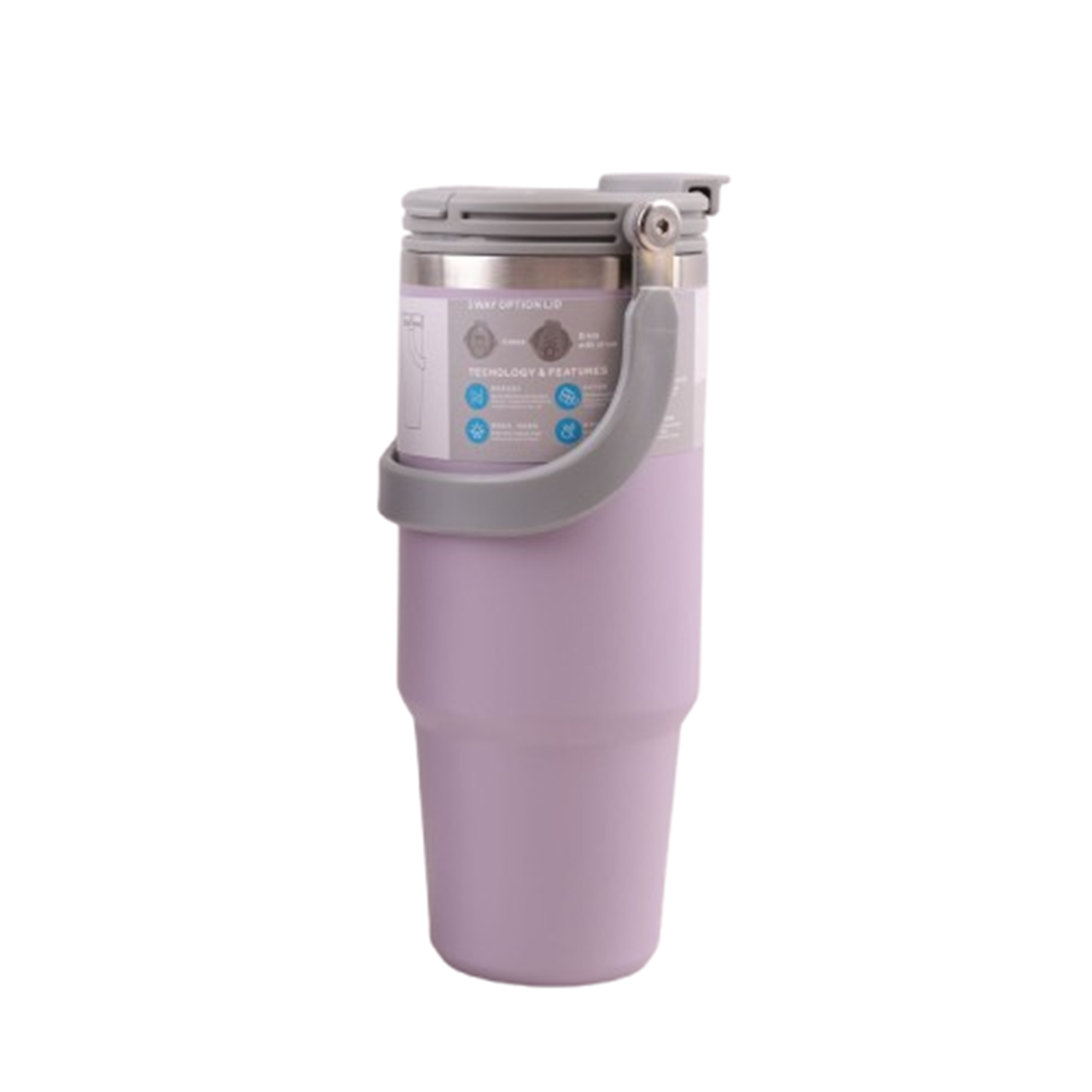 30oz Stainless Steel Vacuum Insulated Tumbler w/ Handle 10