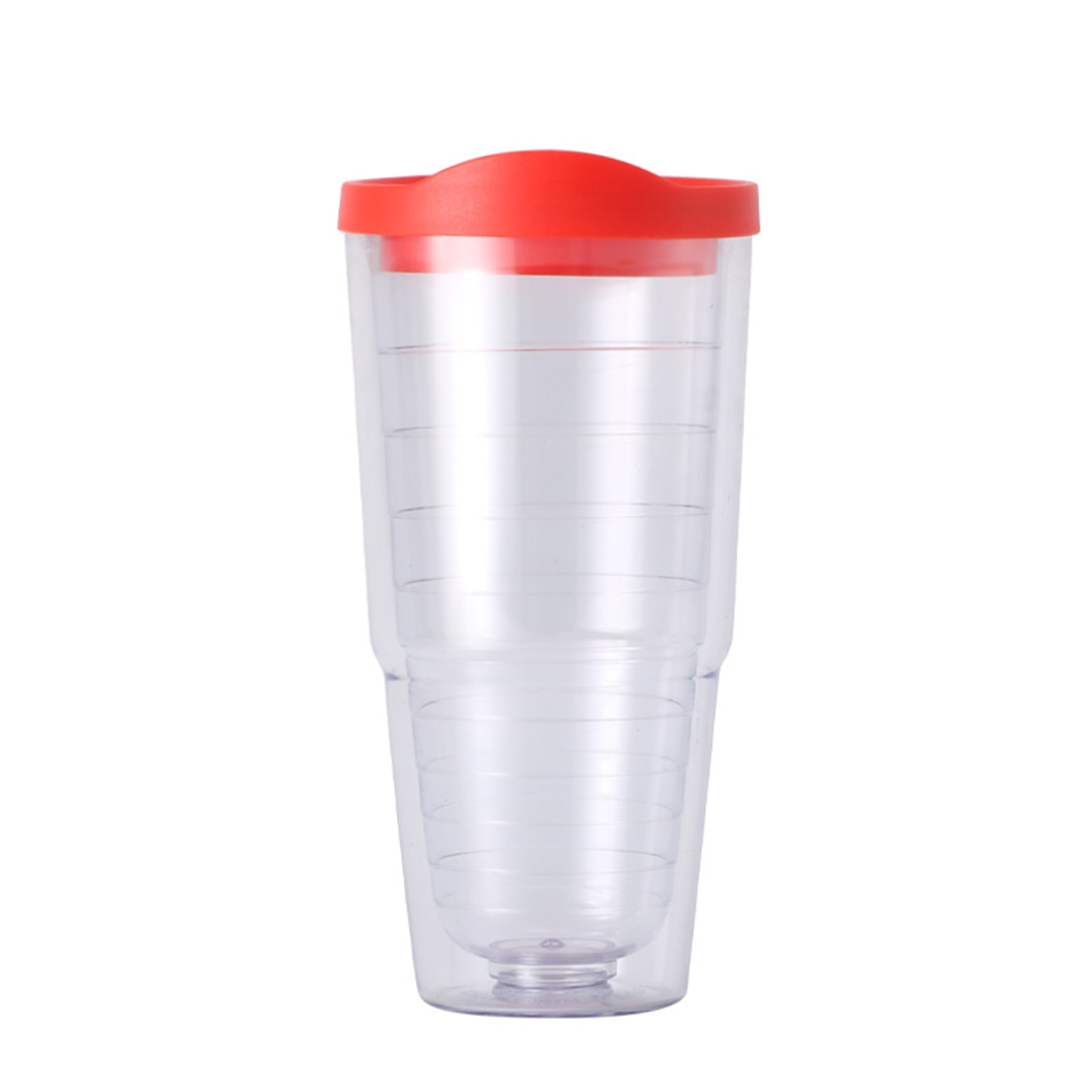 Plastic Double Layer Transparent Threaded Inner Plastic Cup 2