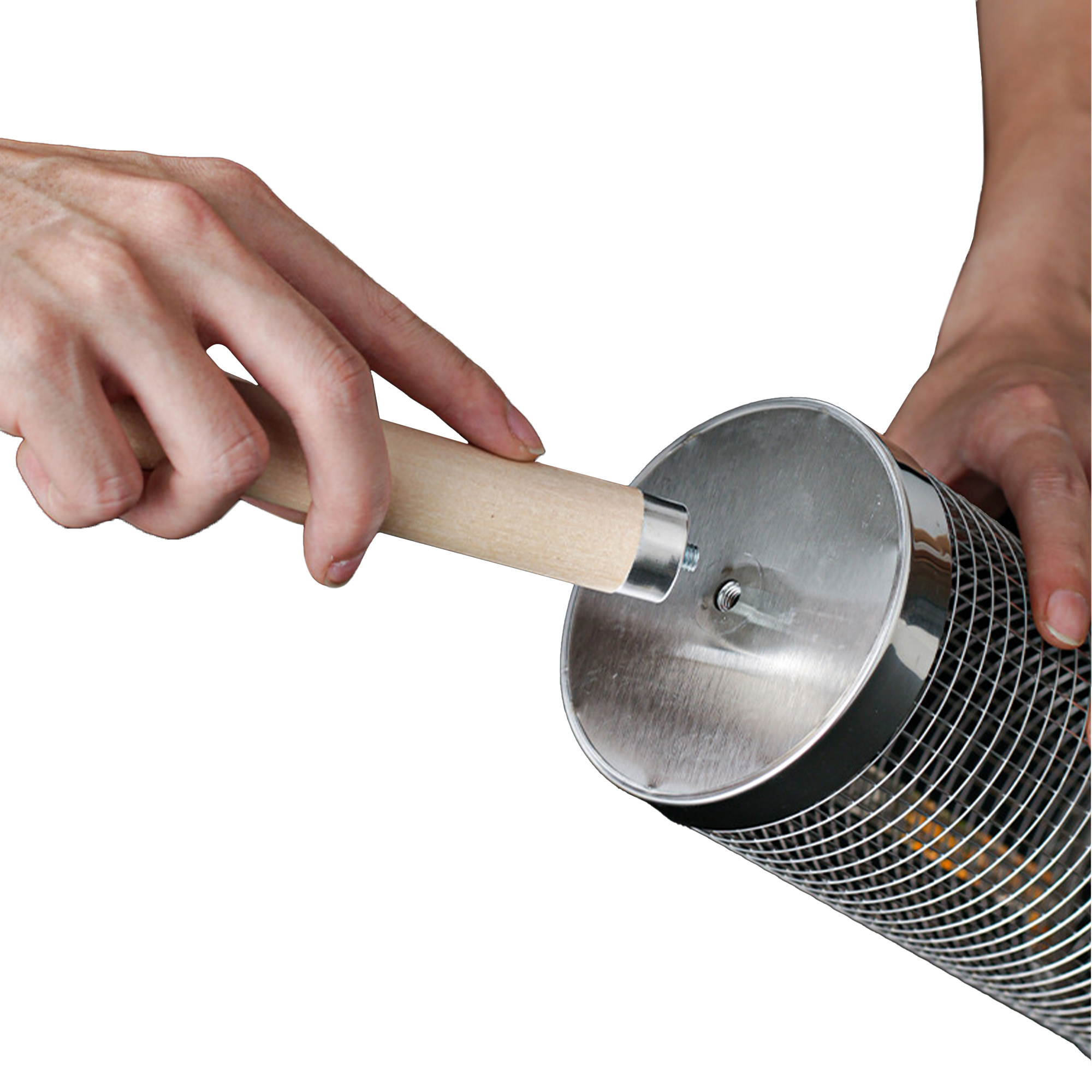 Rolling Grill Basket with Removable Handle 2