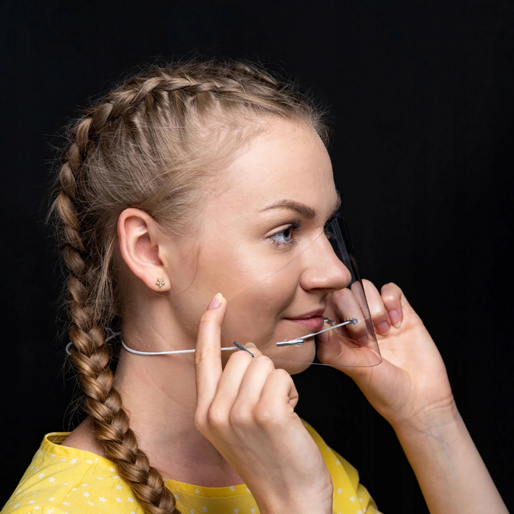 Transparent Open Face Mouth Shields for Food Services 3