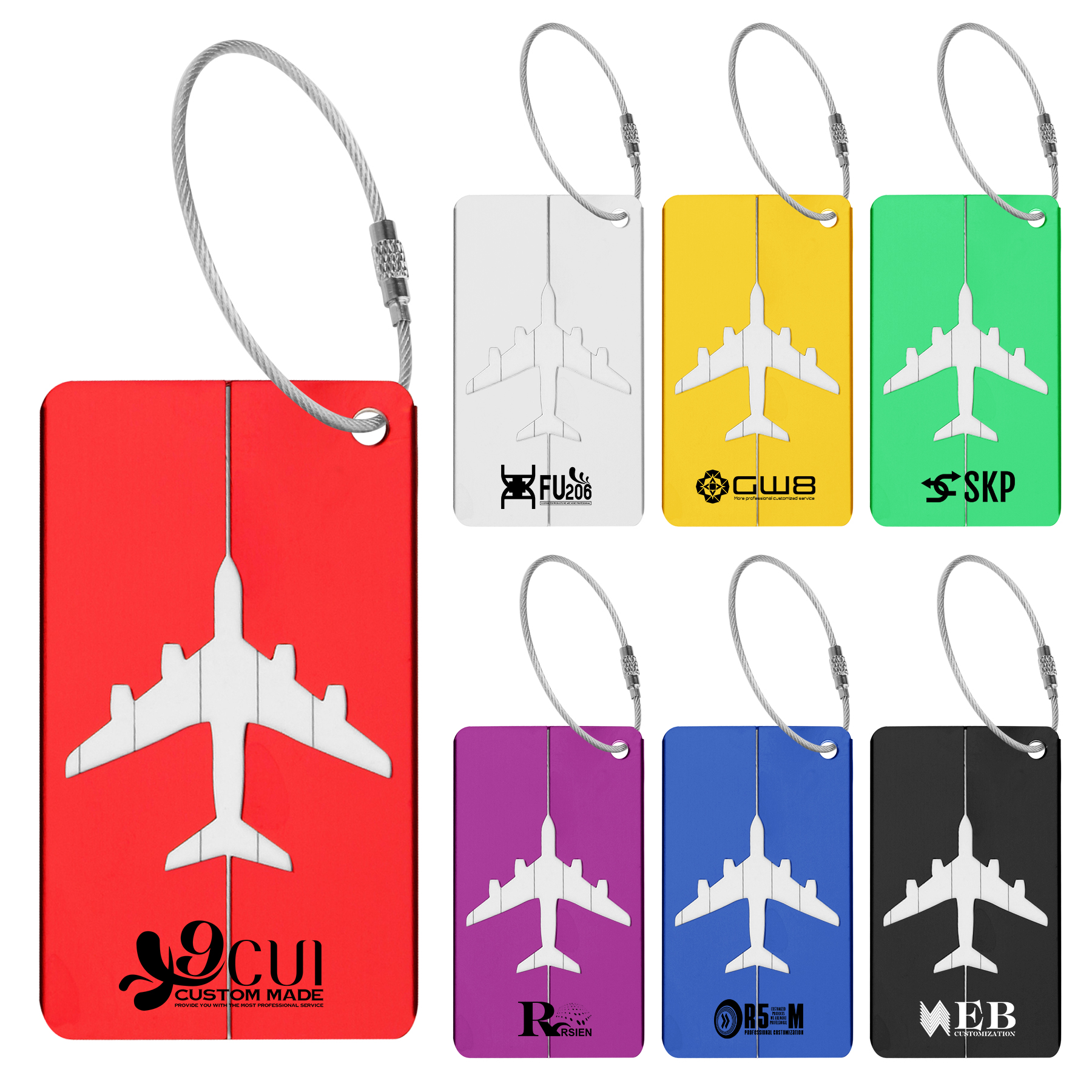 Aluminum Luggage Handbag Travel Suitcase Tags 2