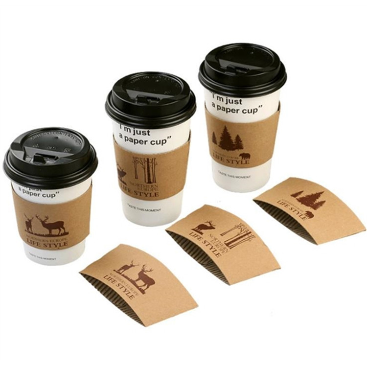 Kraft paper cup sleeves heat insulation customization 2