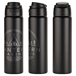 Cabrio 24 oz Recycled Stainless Steel Vacuum Insulated Bottle, custom water bottle with logo imprint 10