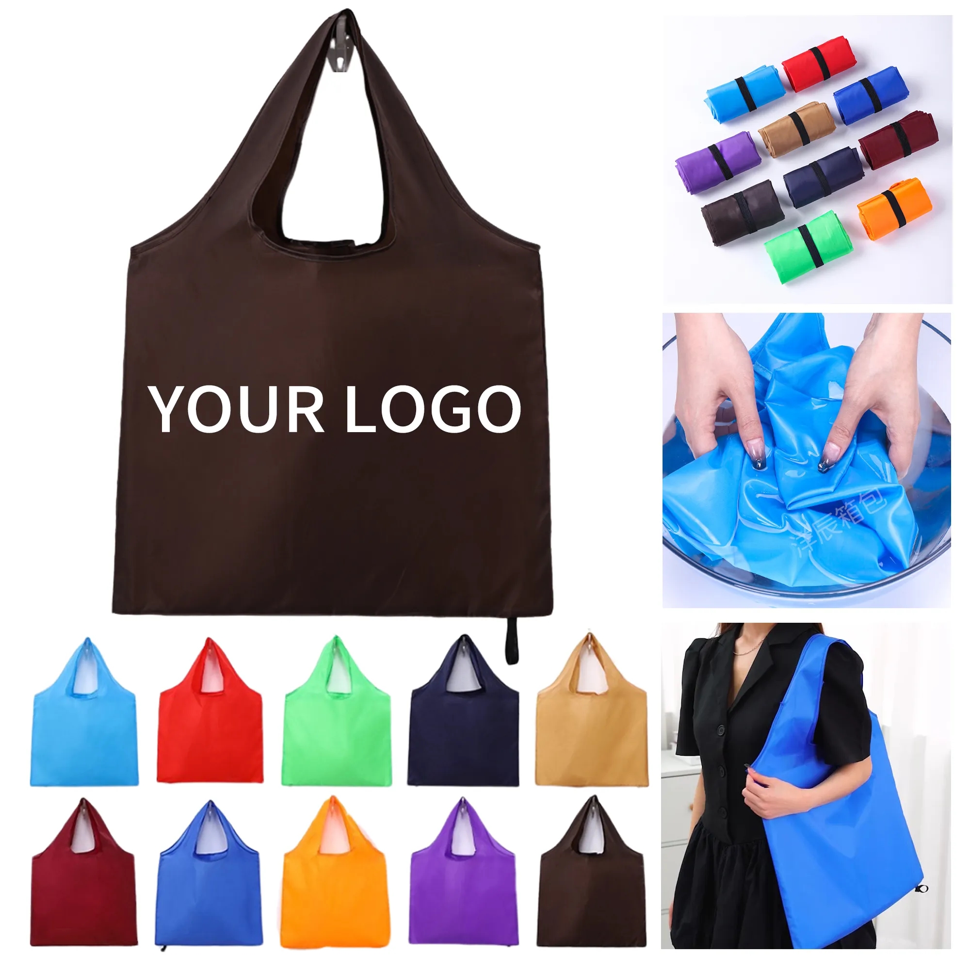 Polyester Folding Shopping Bag Durable and Portable 2
