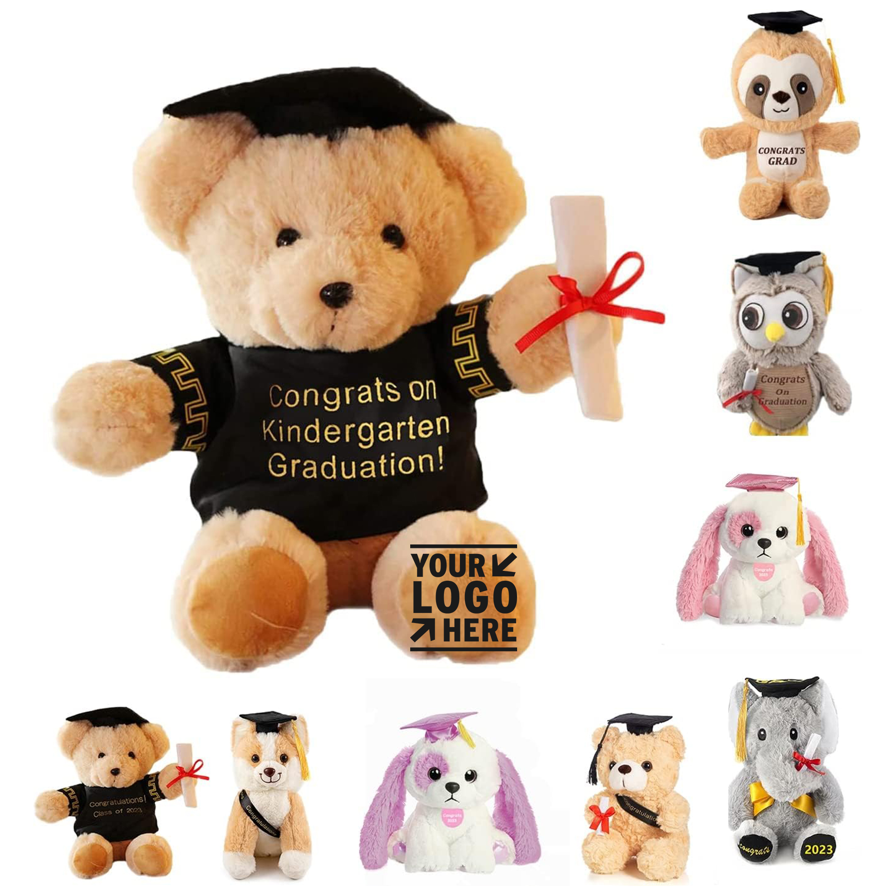 Graduation Stuffed Bear Toy 2