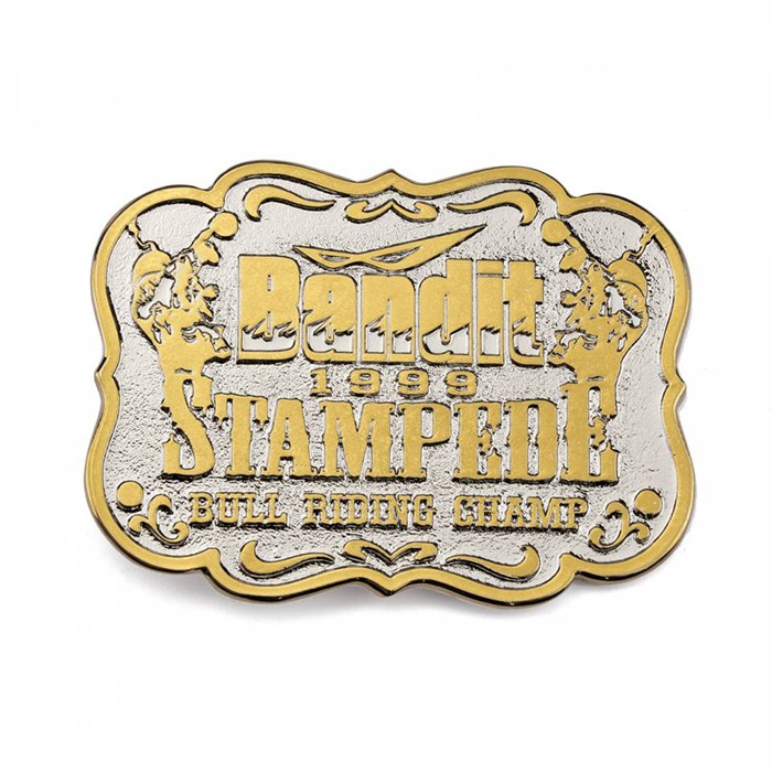 2-Tone Classic Belt Buckle (3 x 4 in) 2