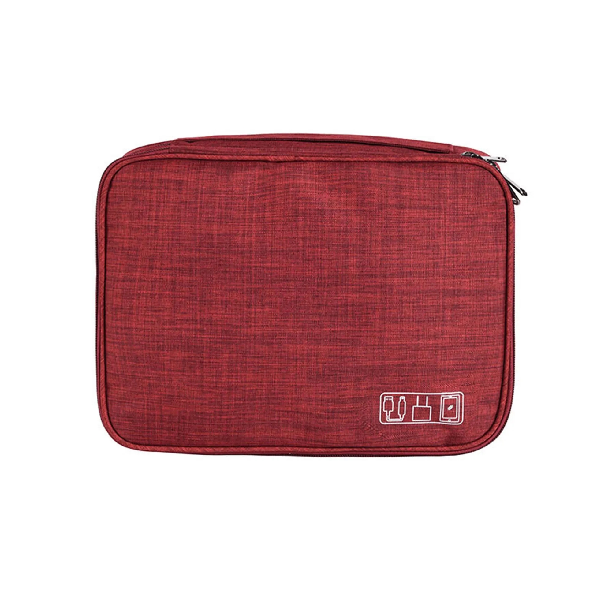 Travel Portable Three Layer Data Cable Storage Bag 3