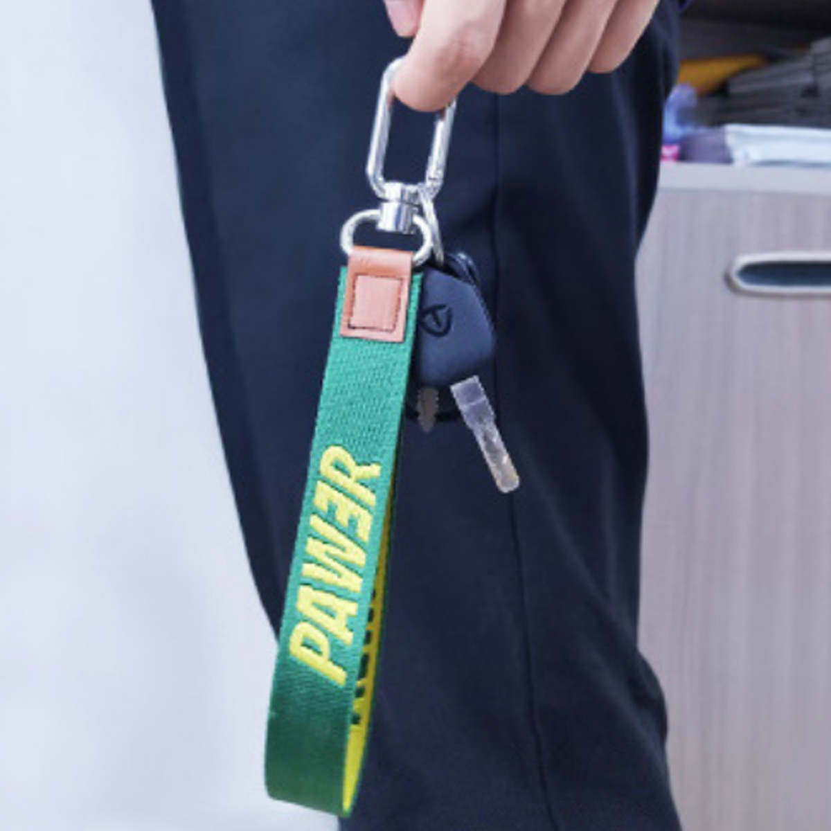 Custom Fabric Wrist Strap Keychain with Metal Hook 1