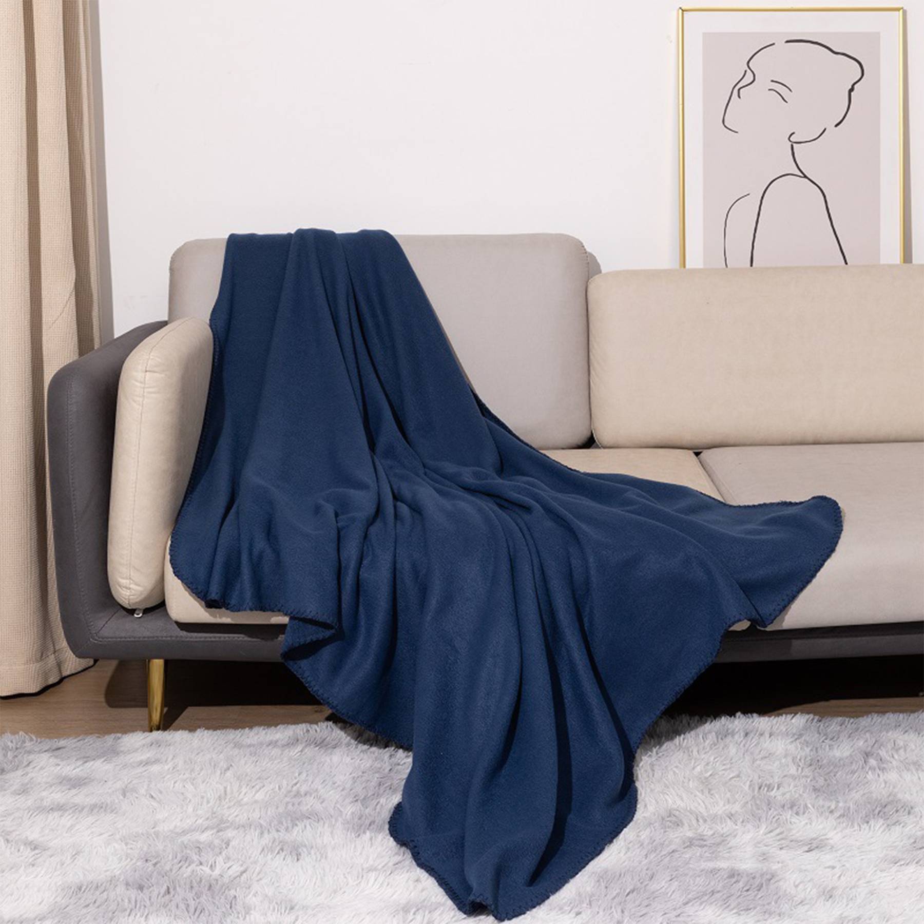 Solid color double-sided plush blanket 3