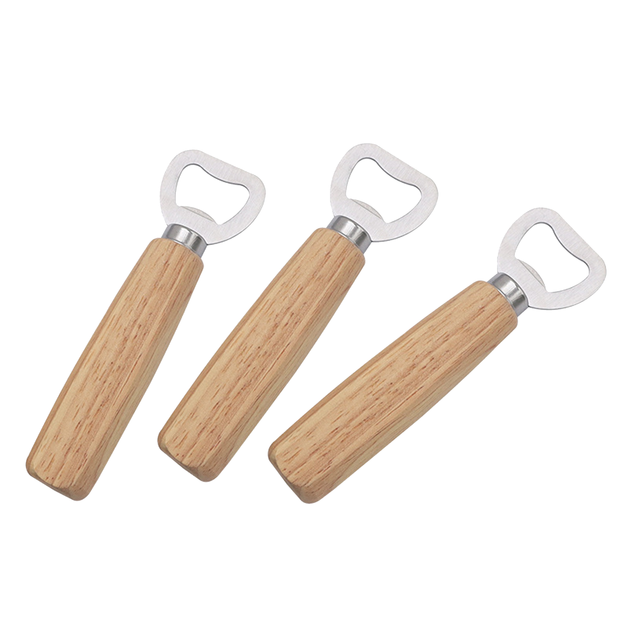 Wooden Handle Stainless Steel Beer Bottle Opener 3