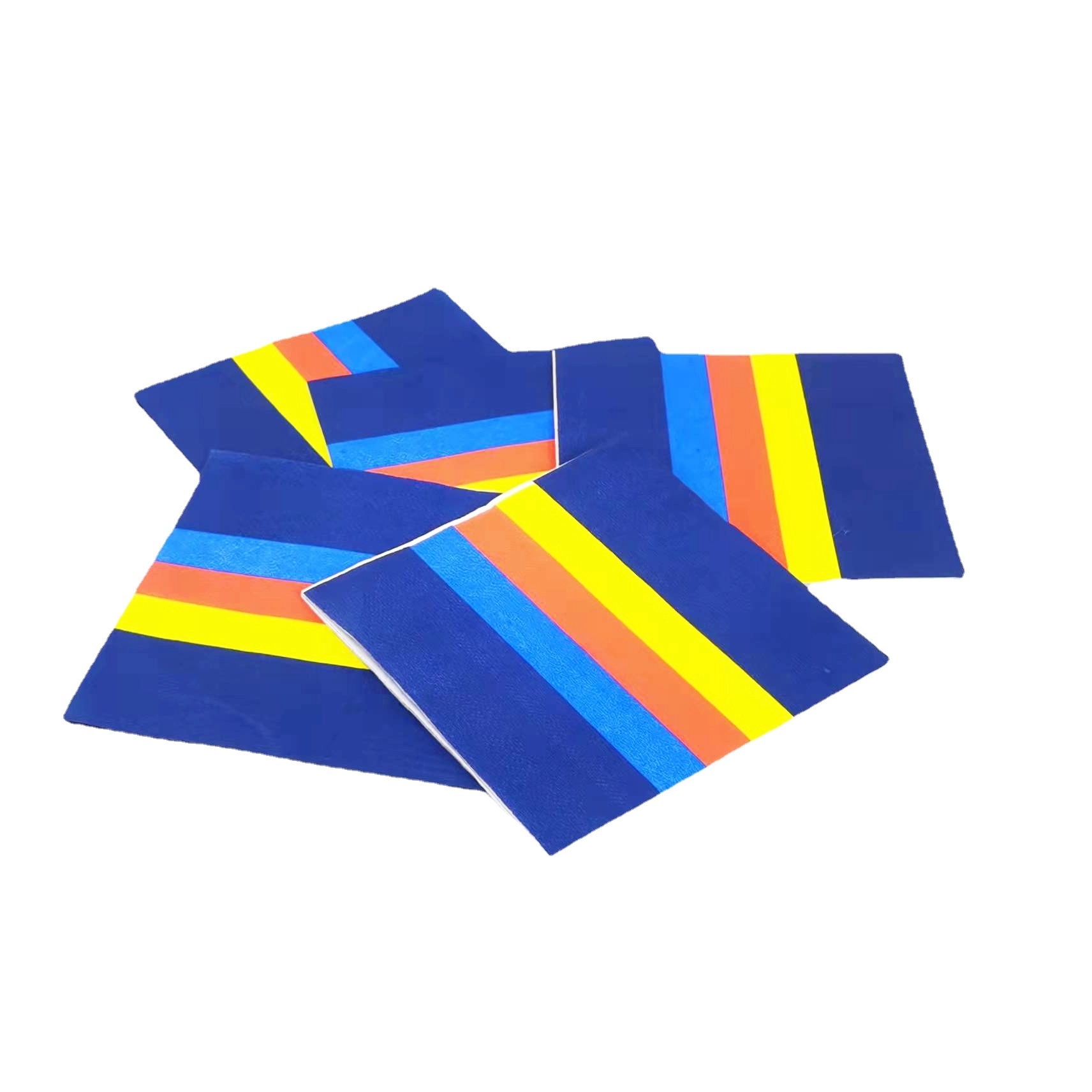 Custom Gold Foil Colorful Stripes Paper Napkins 4