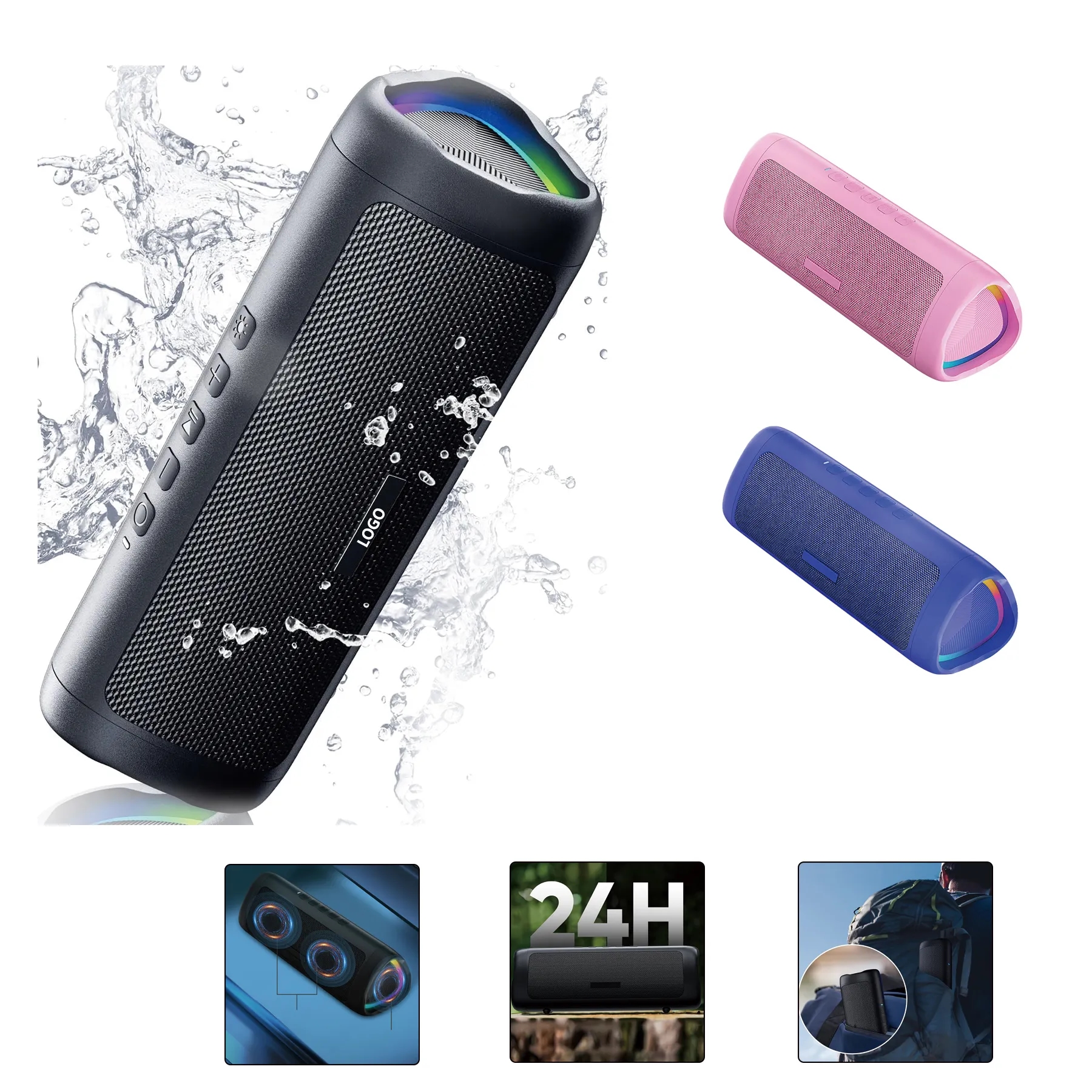 Bluetooth 5.3 Speaker with Lightshow 3
