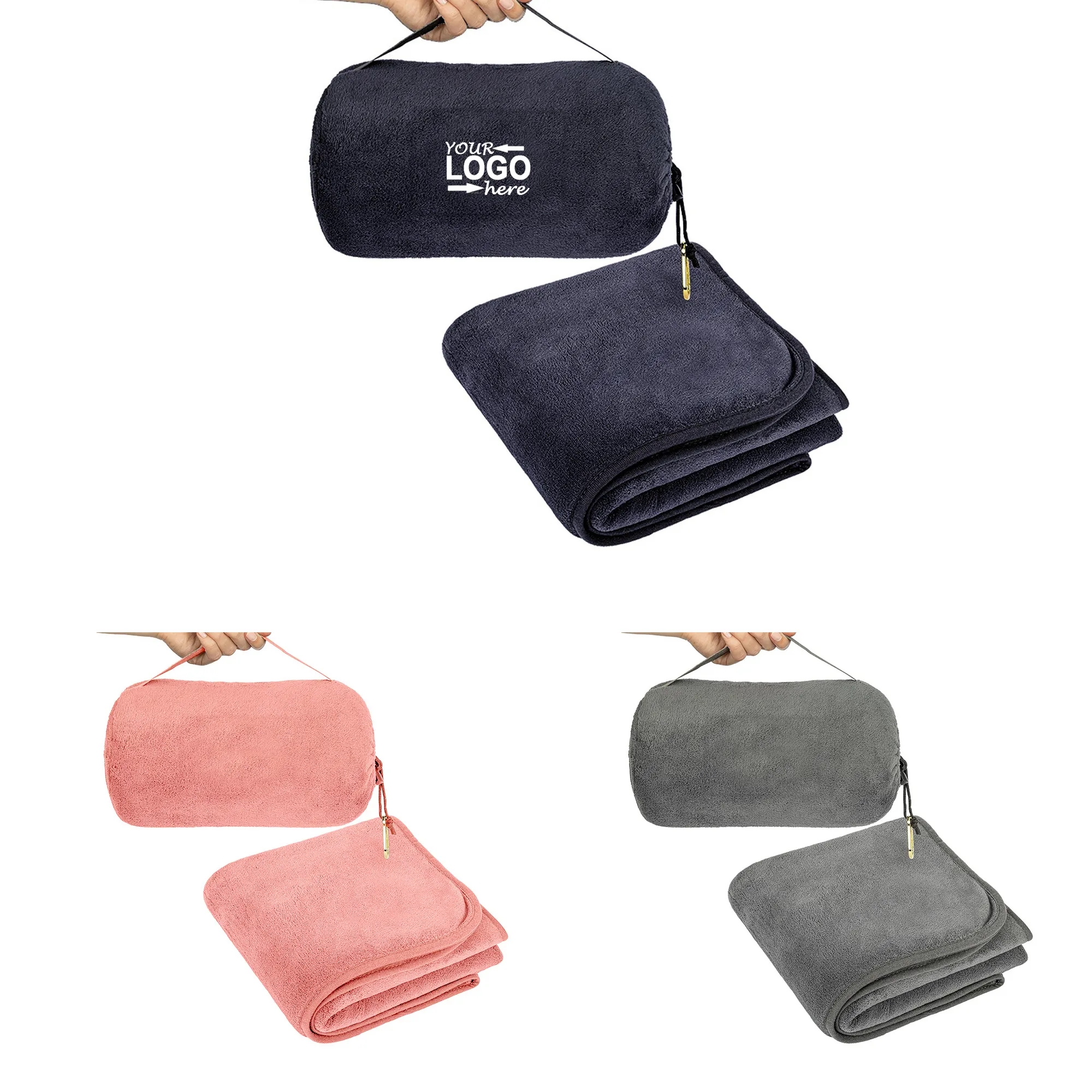 2 in 1 Travel Flannel Airplane Blanket 2