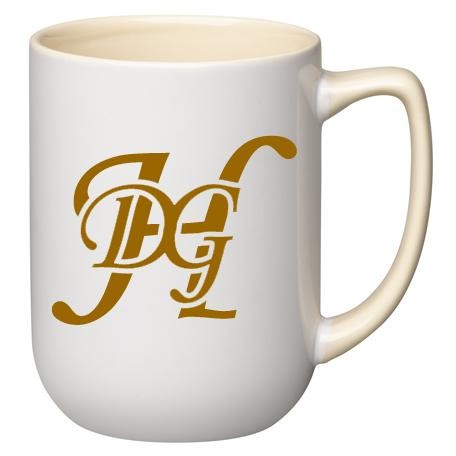 17 oz Almond In and Handle / White Out Arlen Mug