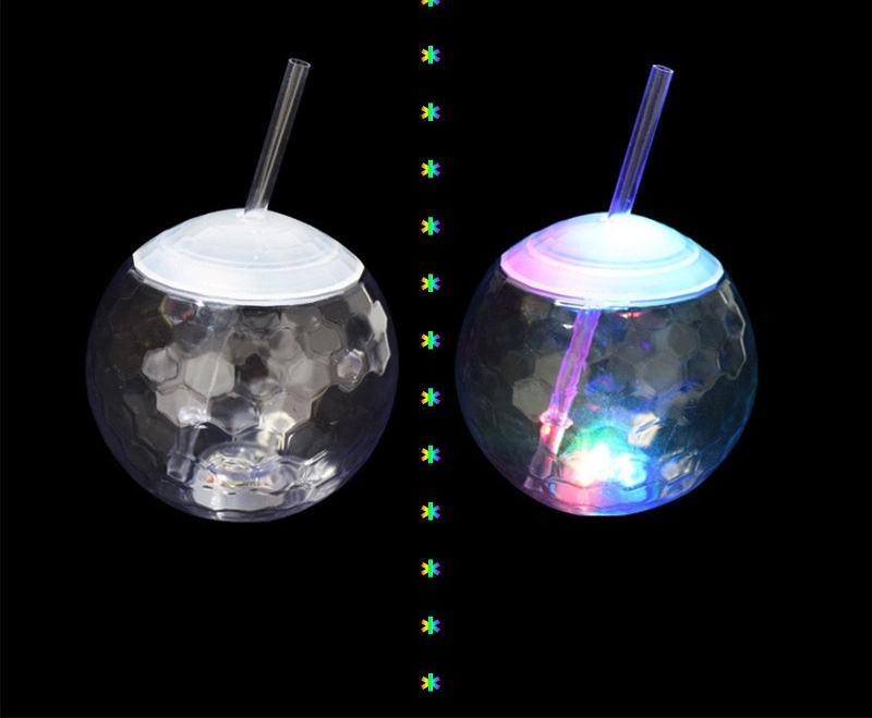 Glow Ball Light Up Tumbler Cups With Straw 3