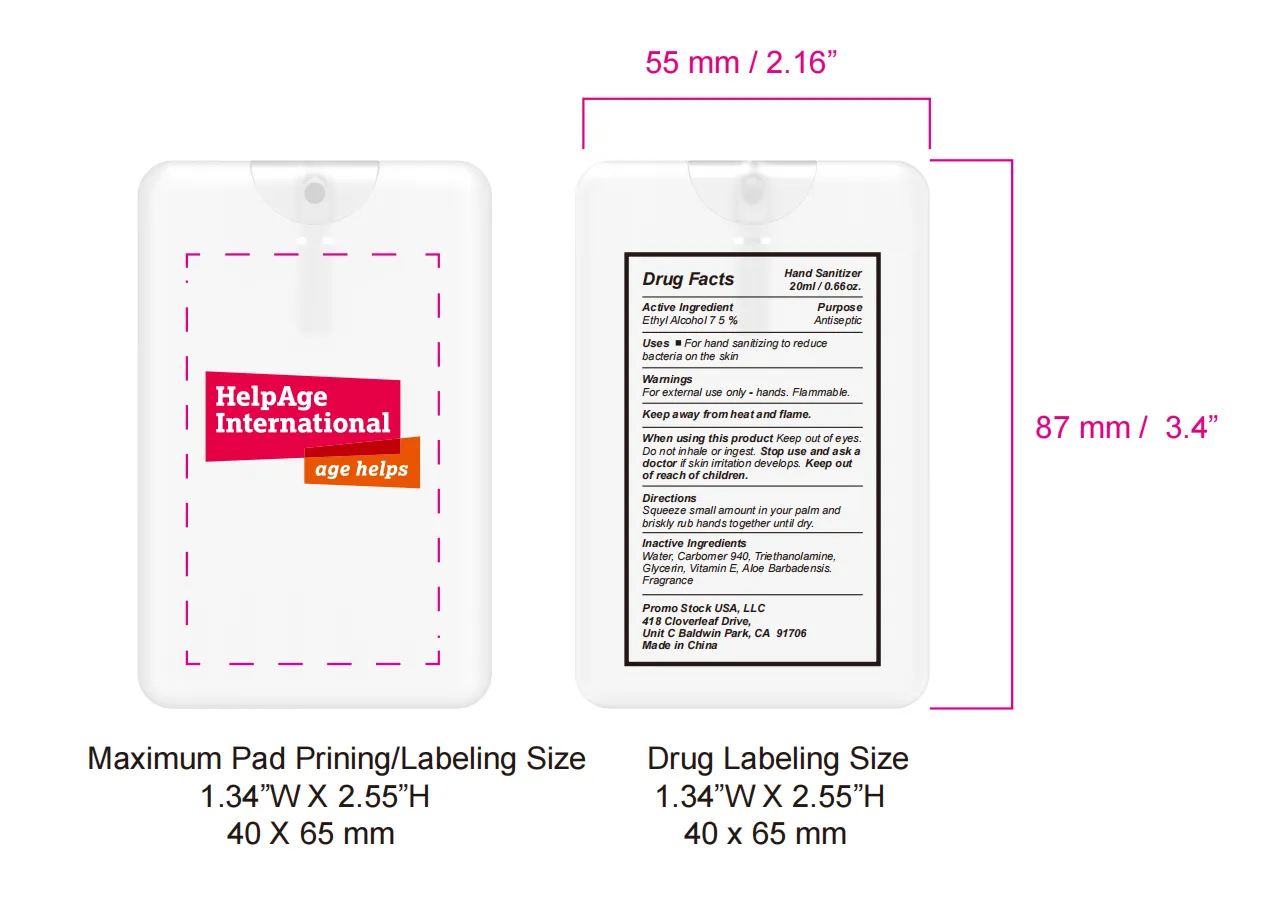 Custom labelled 0.66oz/20ml 75%  Credit Card  Hand Sanitizer 4