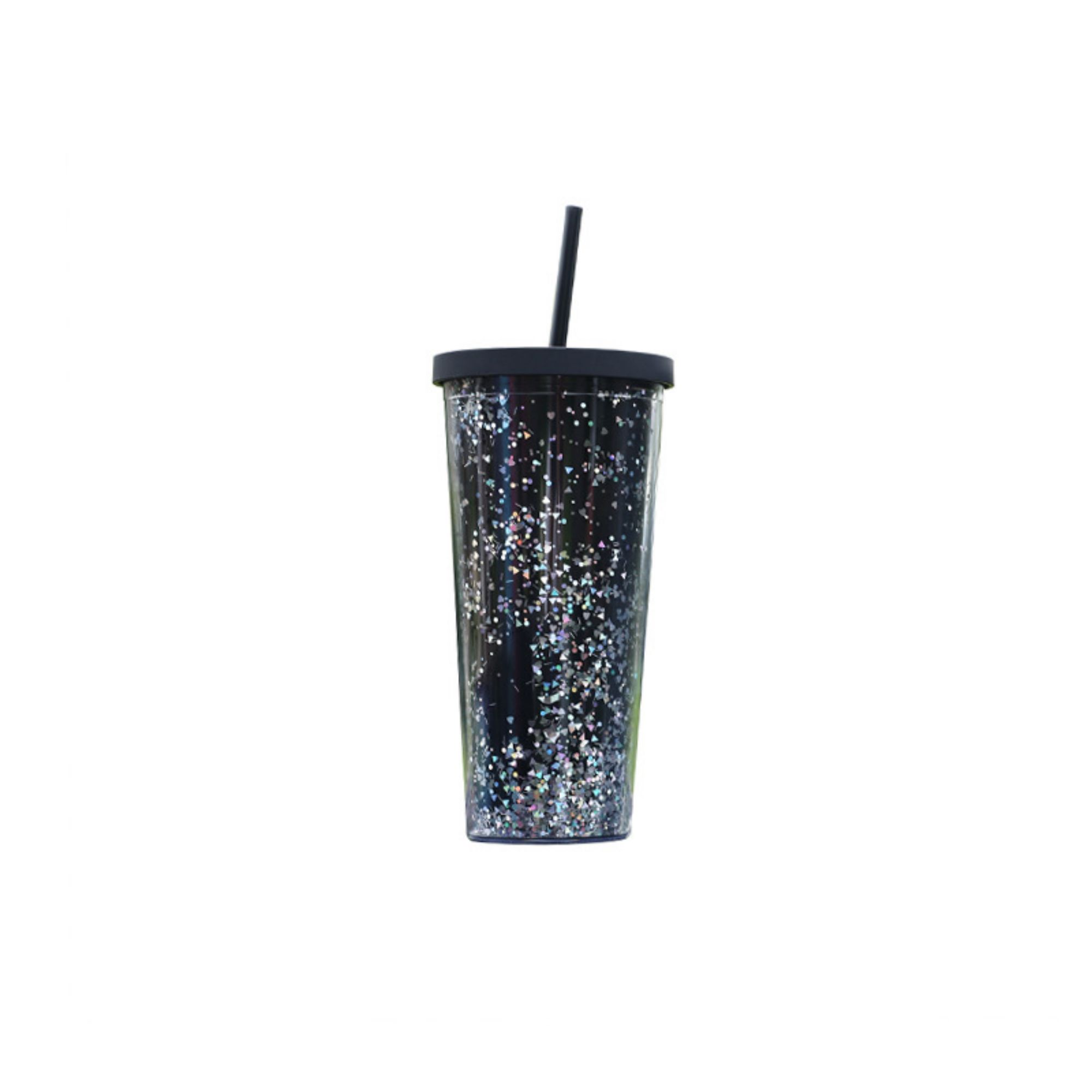 24 oz Mixed Sequin Straw Cup 2