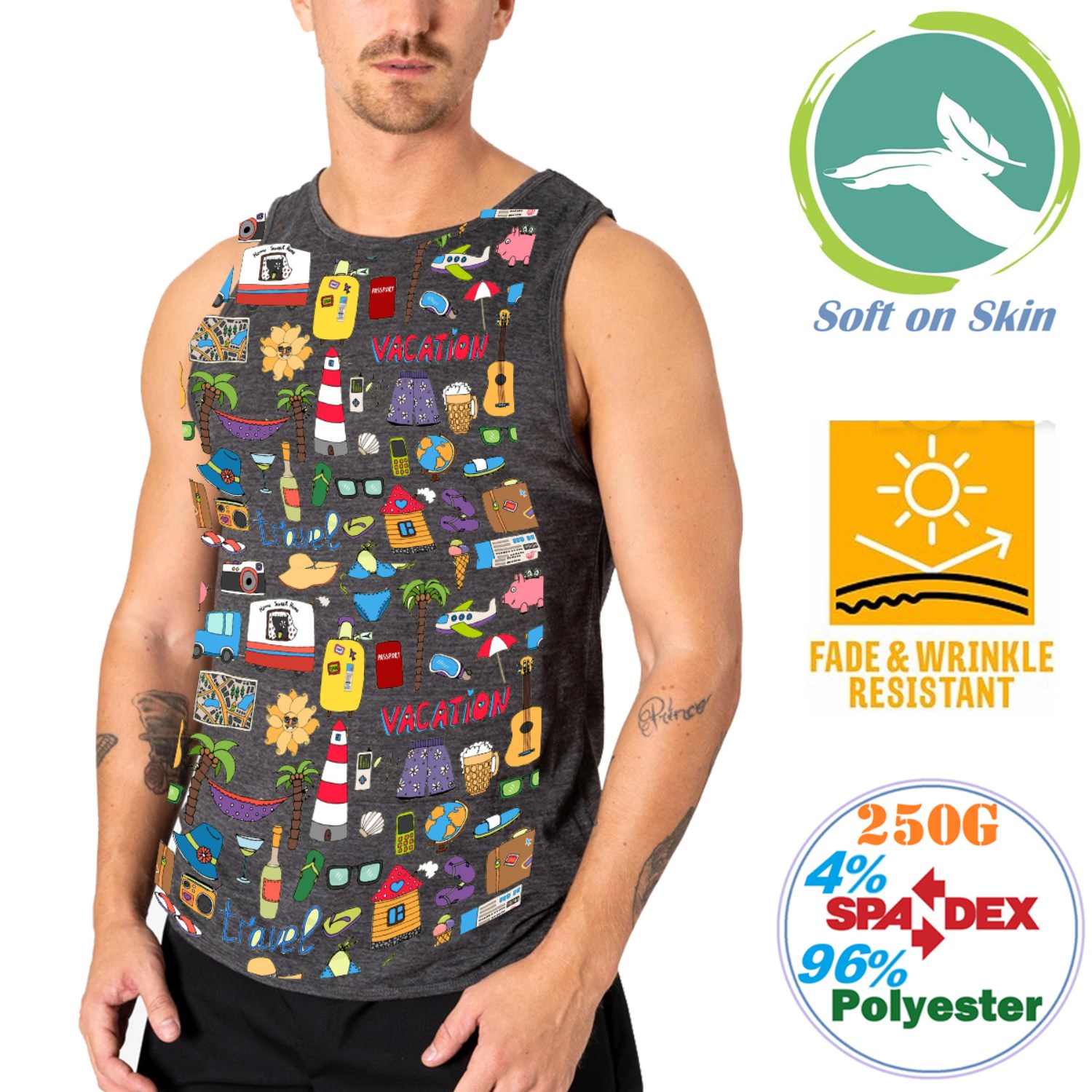Unisex 250 GSM Comfort Fleece Soft & Wrinkle Resistance winter Tanks 2