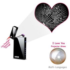 Electric Arc Lighter With Love Message Shadow And USB Charging 32